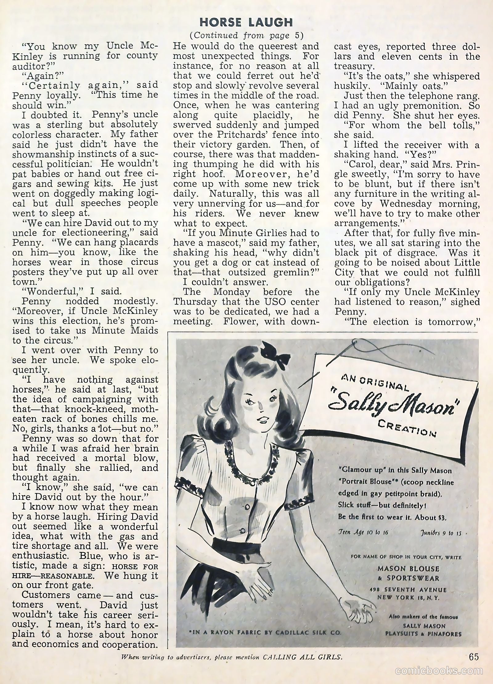 Calling All Girls #30 — page 65 of 68