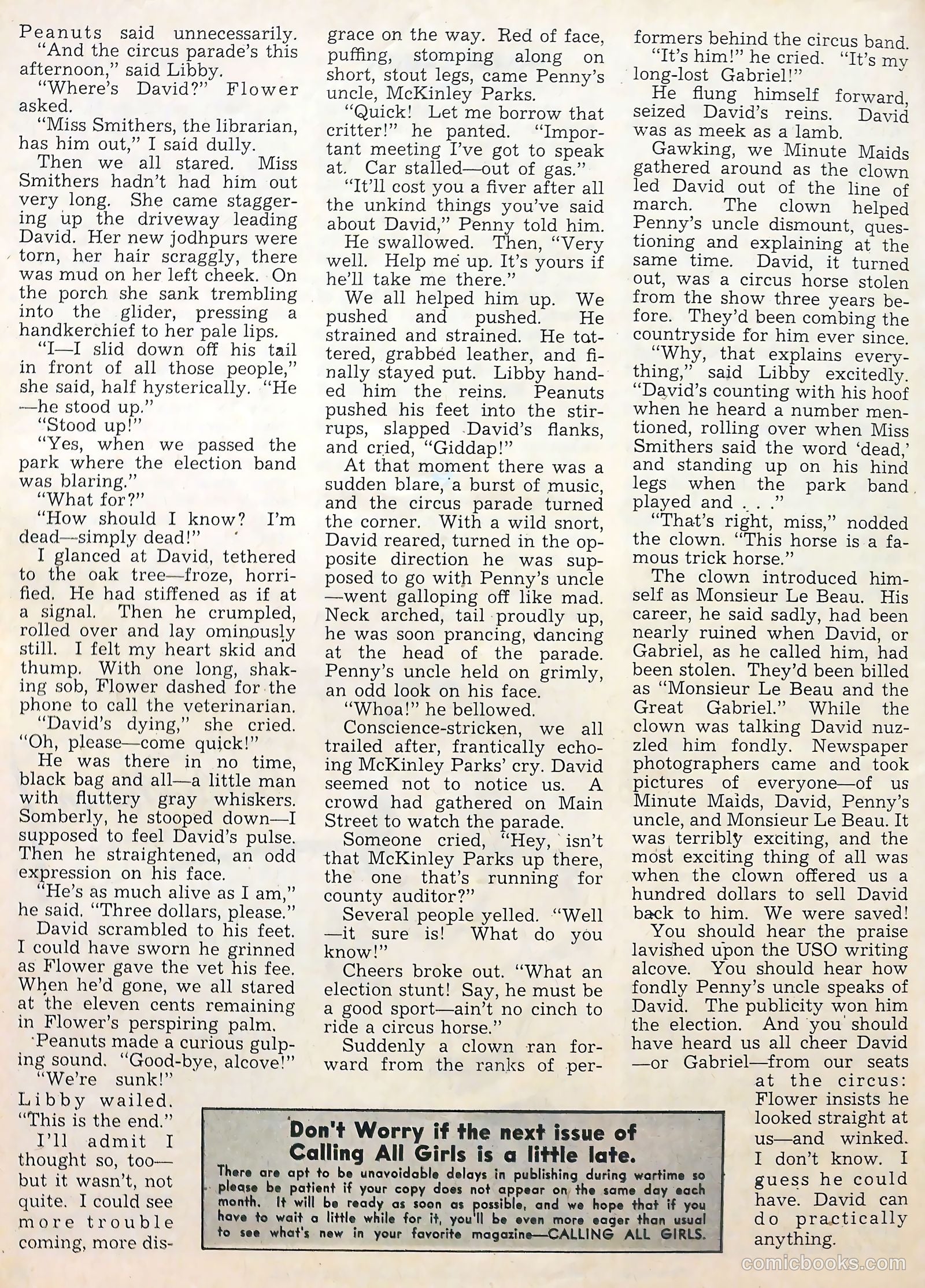 Calling All Girls #30 — page 66 of 68