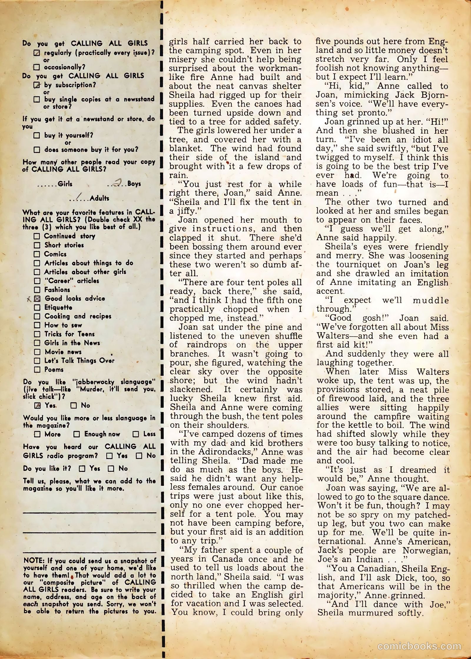 Calling All Girls #31 — page 58 of 60