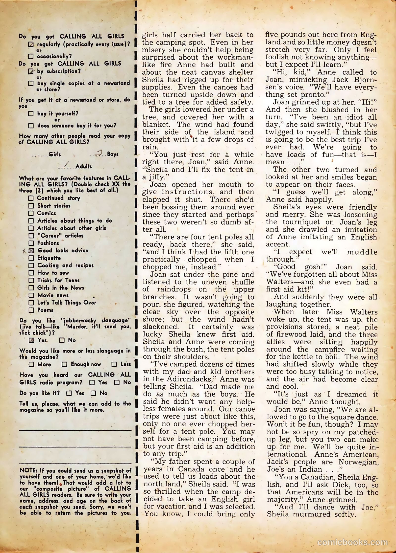 Calling All Girls #31 — page 58 of 60