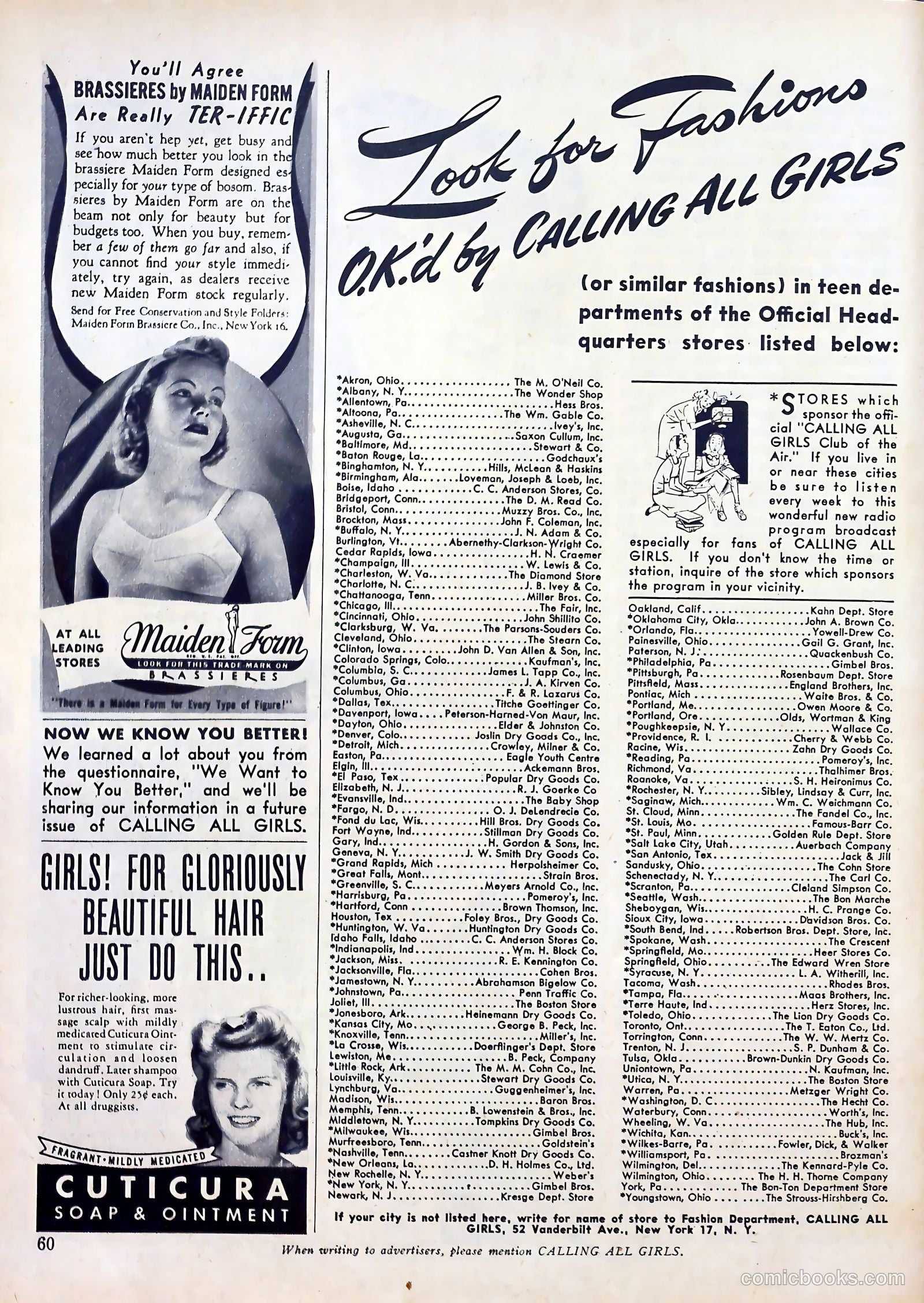 Calling All Girls #34 — page 60 of 68