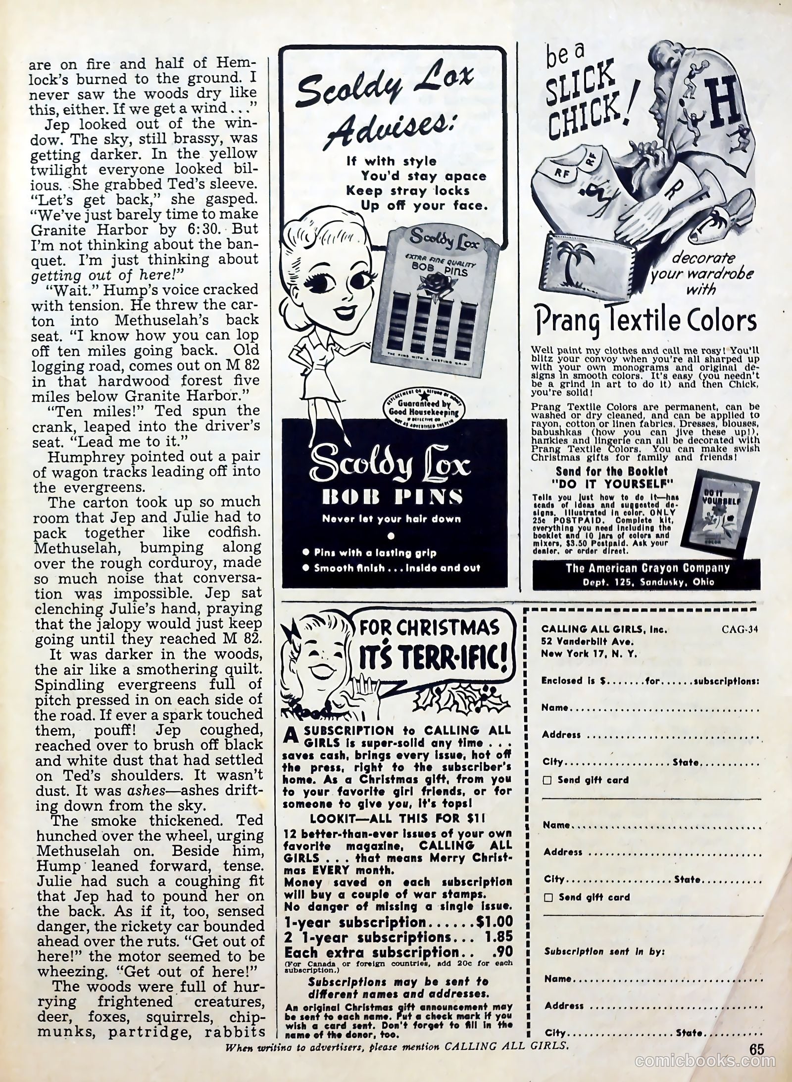Calling All Girls #34 — page 65 of 68