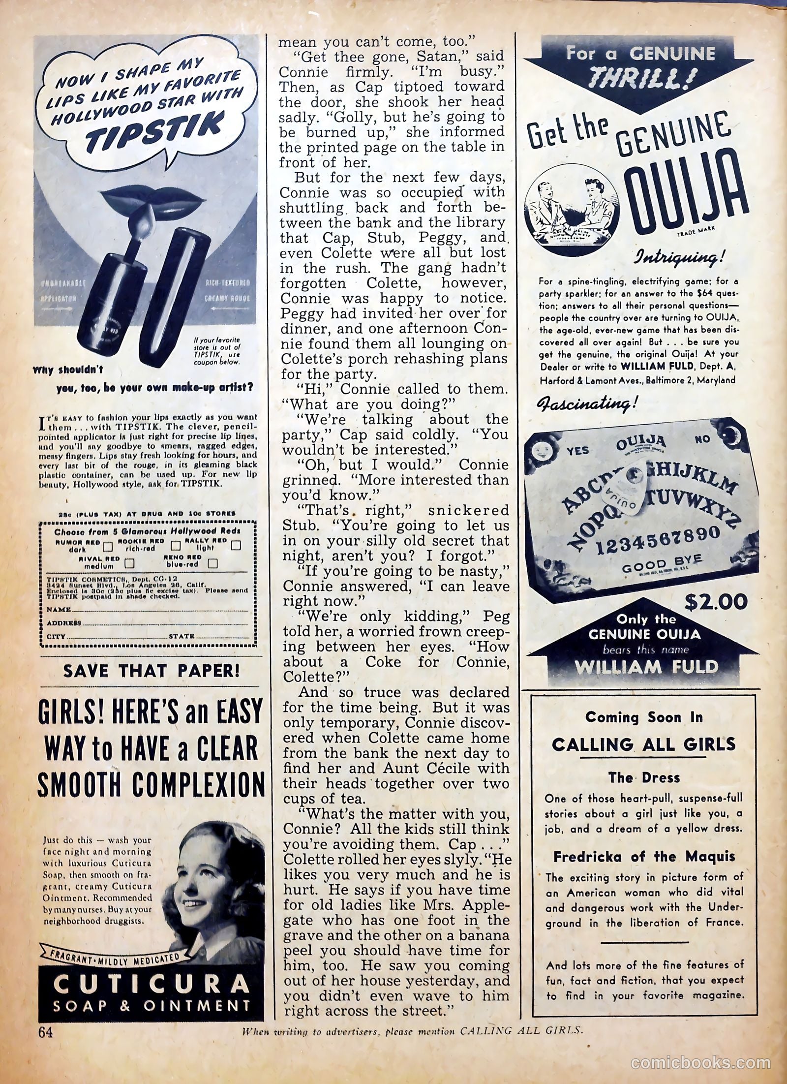 Calling All Girls #35 — page 64 of 68