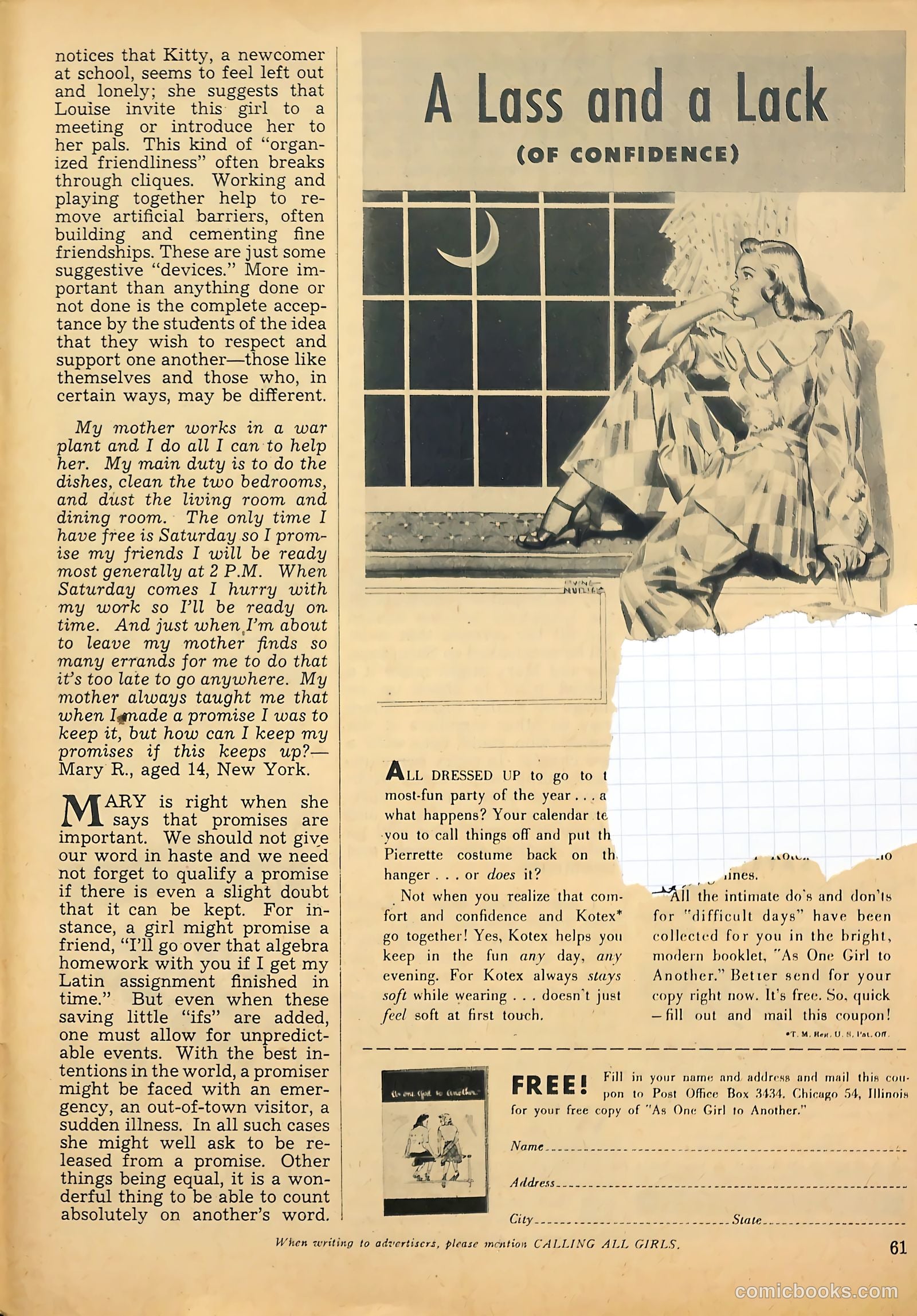 Calling All Girls #36 — page 61 of 68