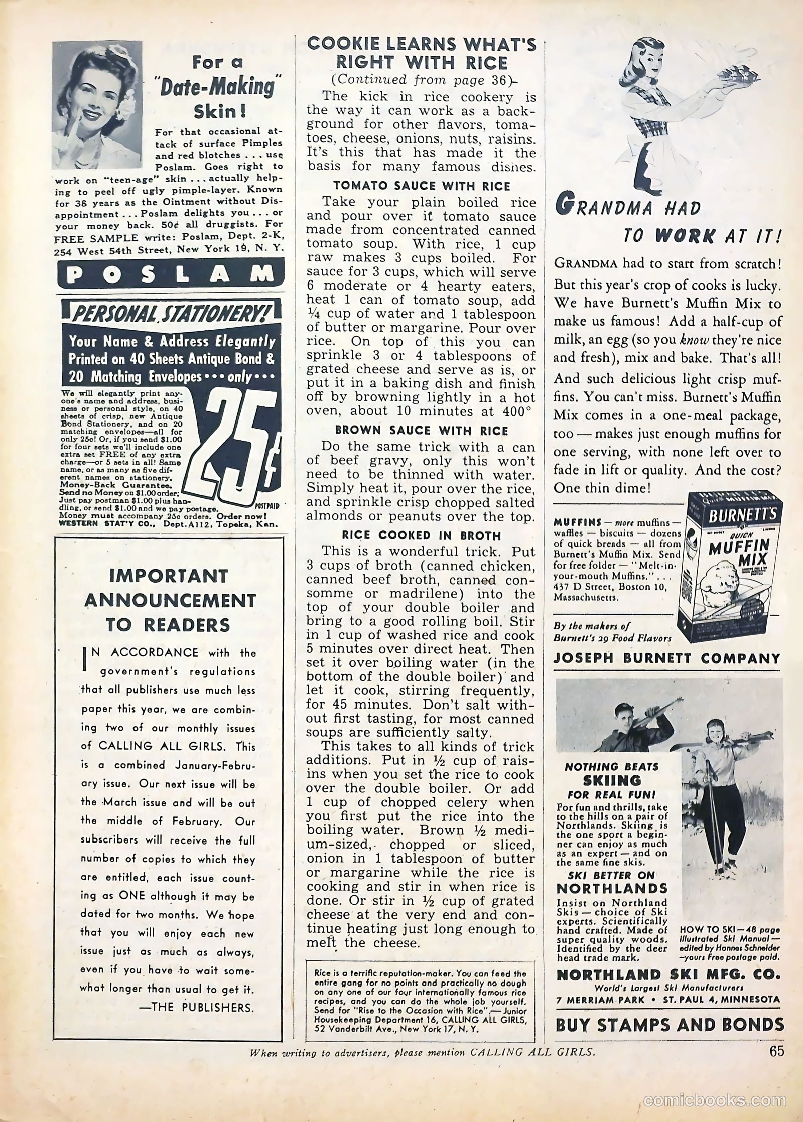 Calling All Girls #36 — page 65 of 68