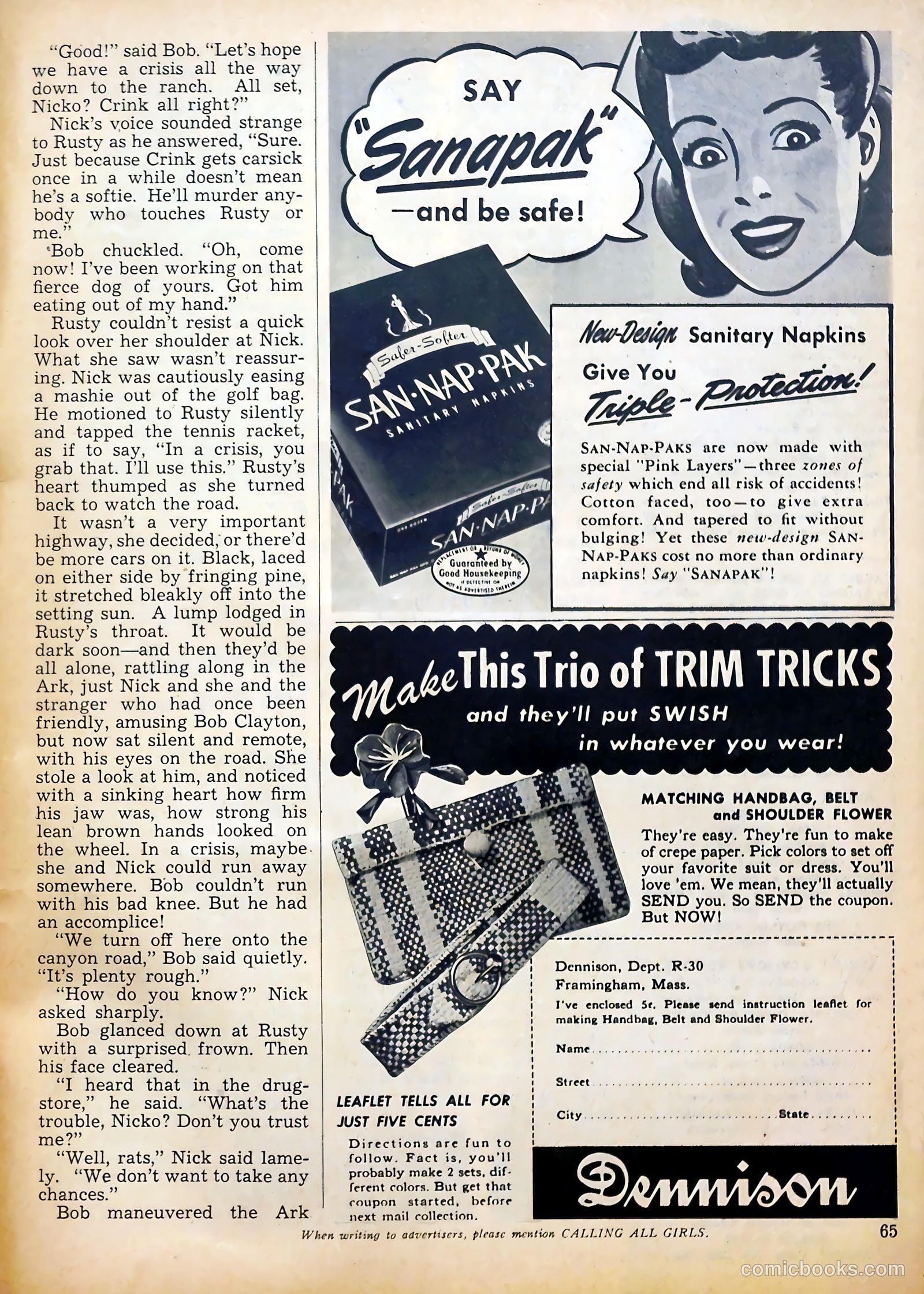 Calling All Girls #38 — page 65 of 68
