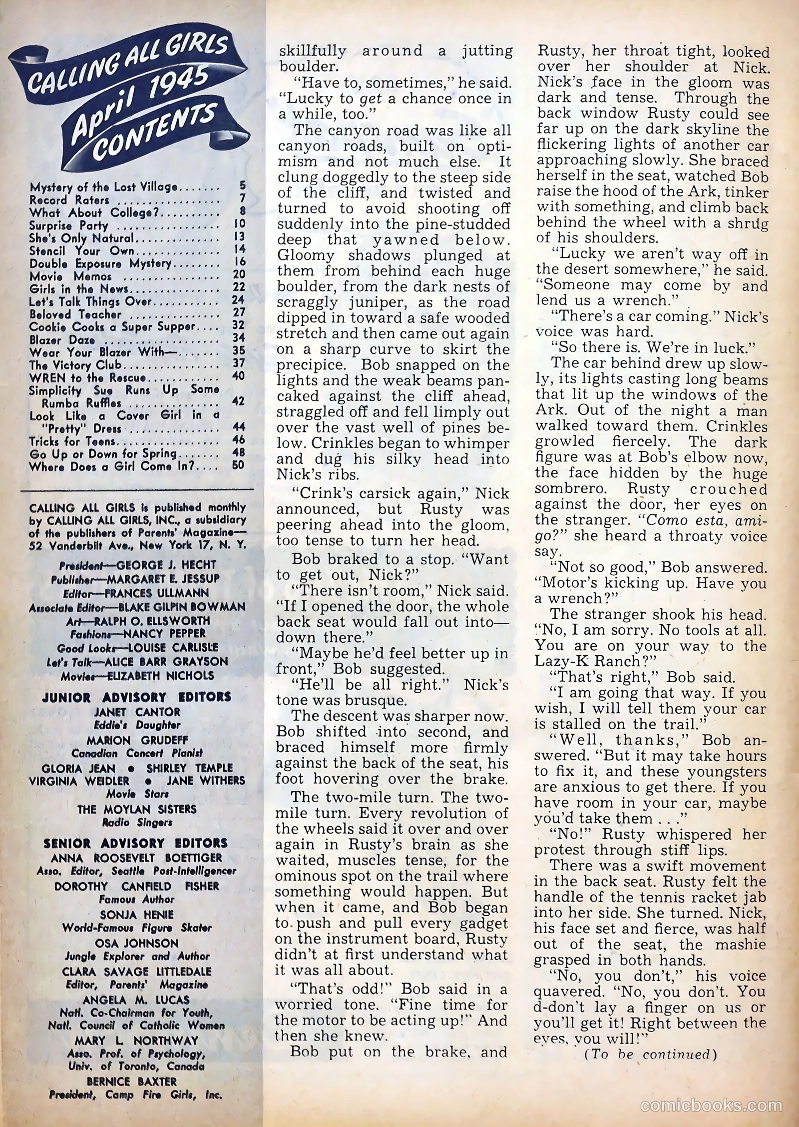 Calling All Girls #38 — page 66 of 68