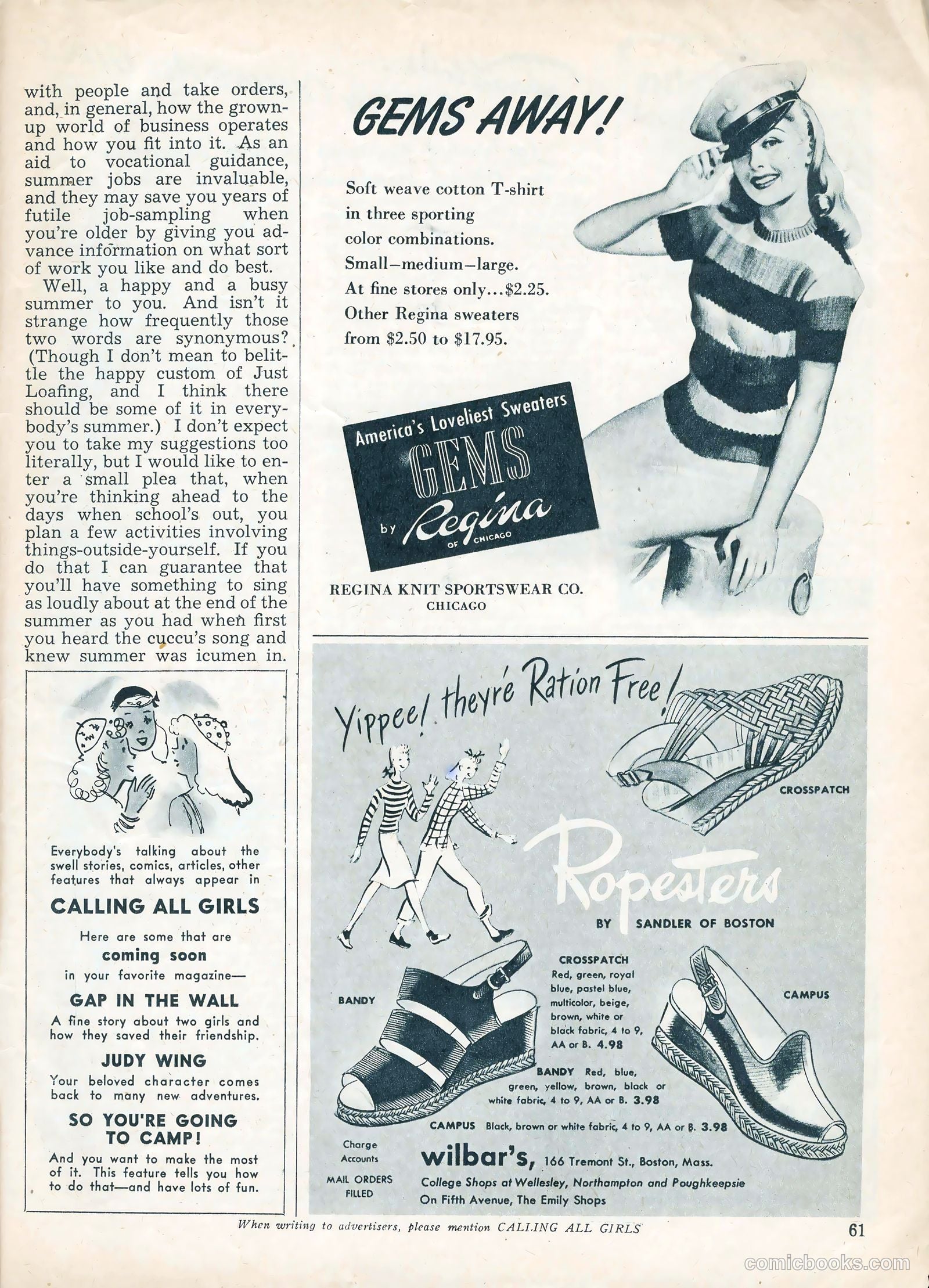 Calling All Girls #39 — page 61 of 66