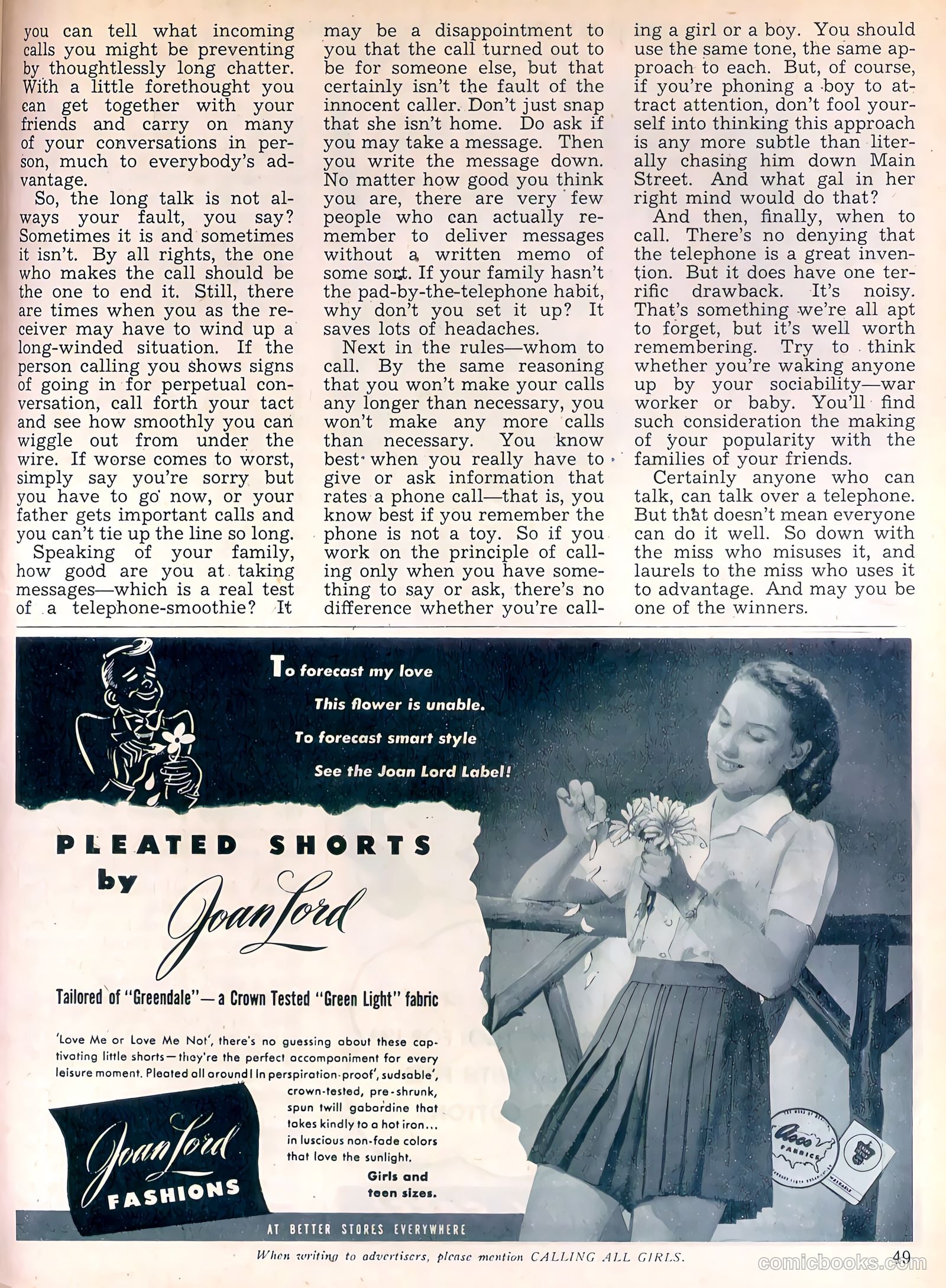 Calling All Girls #40 — page 49 of 60