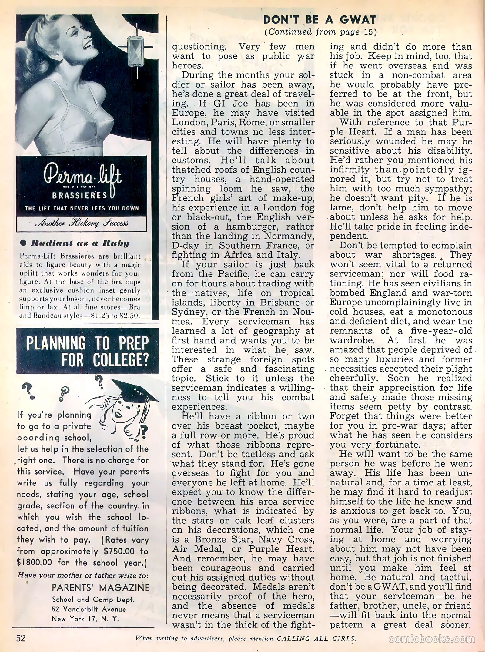 Calling All Girls #40 — page 52 of 60