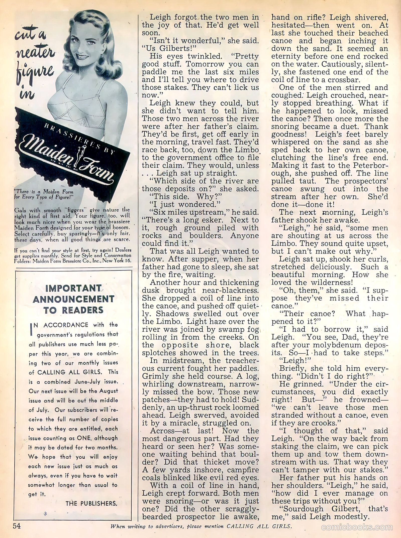 Calling All Girls #40 — page 54 of 60