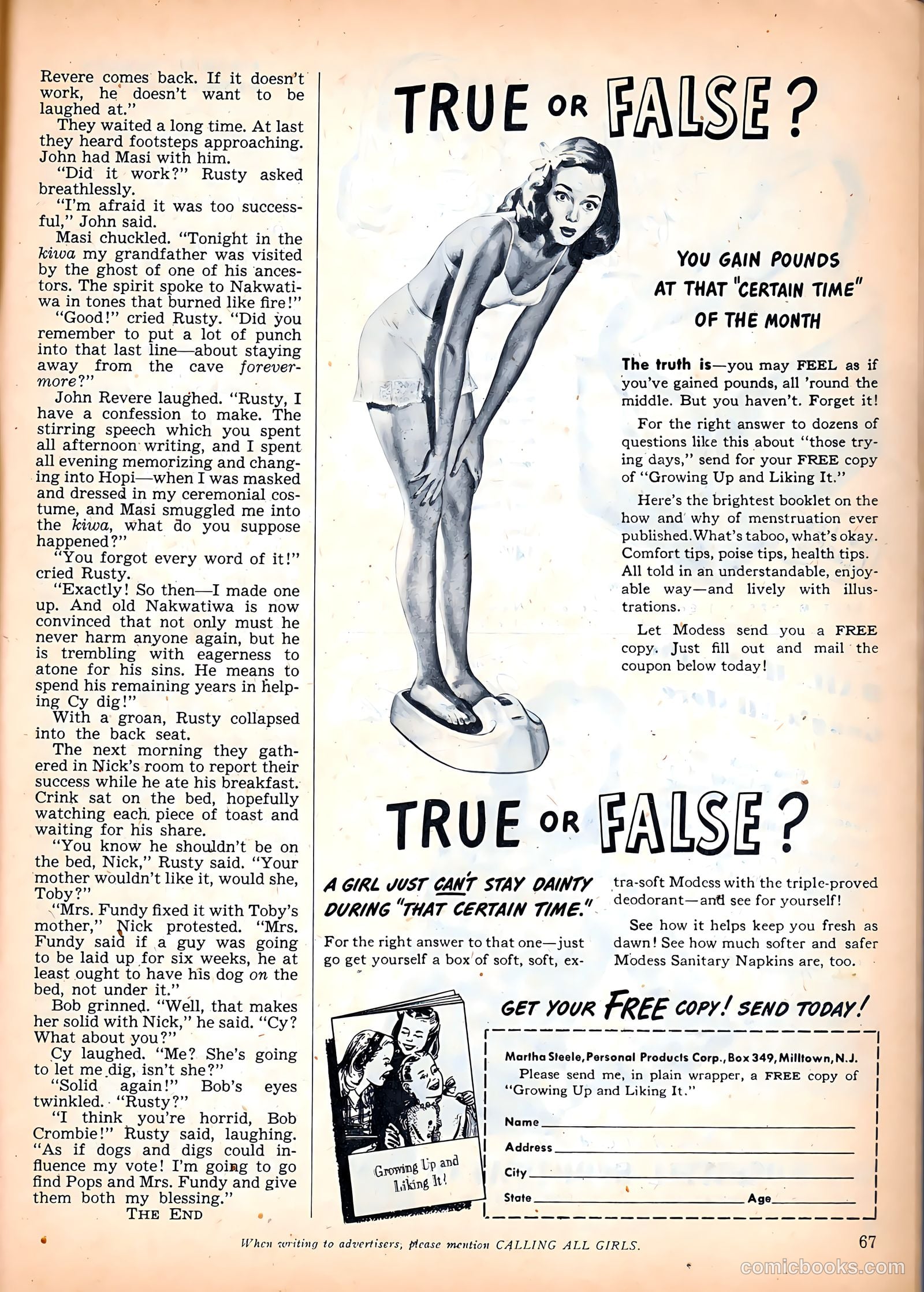 Calling All Girls #43 — page 67 of 84