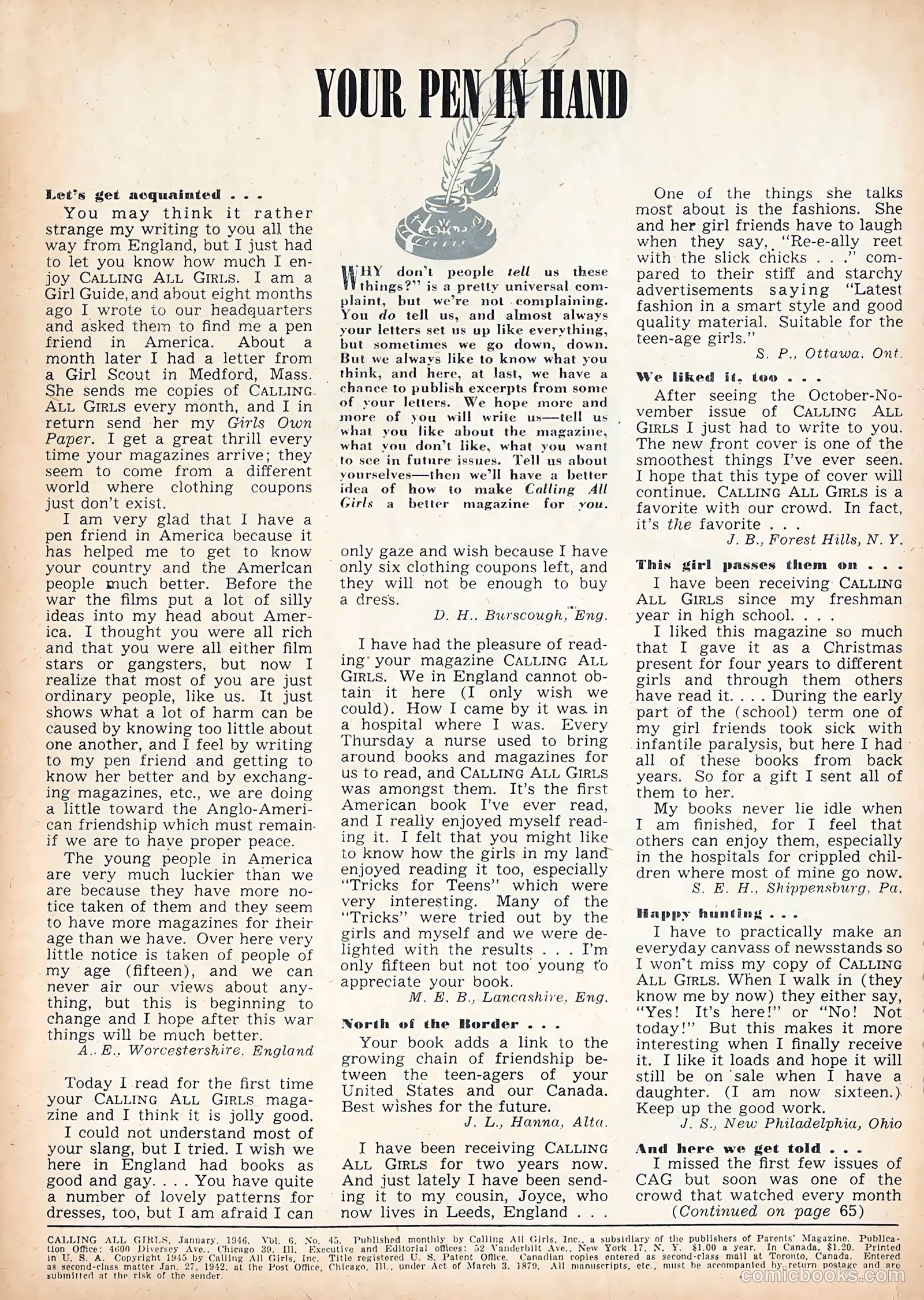 Calling All Girls #45 — page 4 of 68
