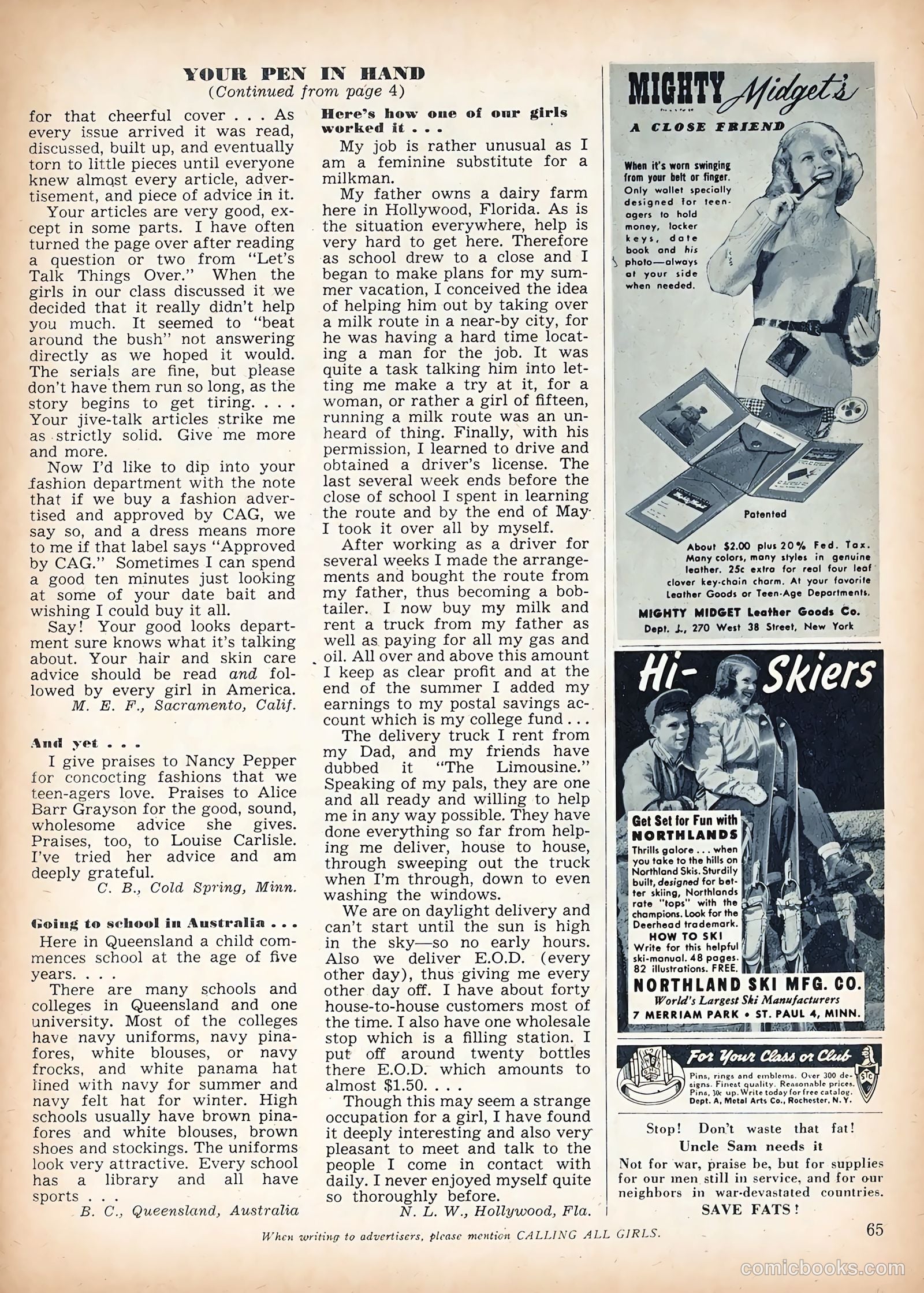 Calling All Girls #45 — page 65 of 68