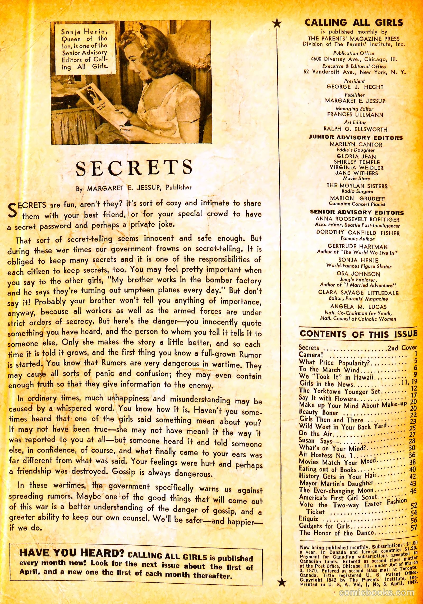 Calling All Girls #5 — page 2 of 68