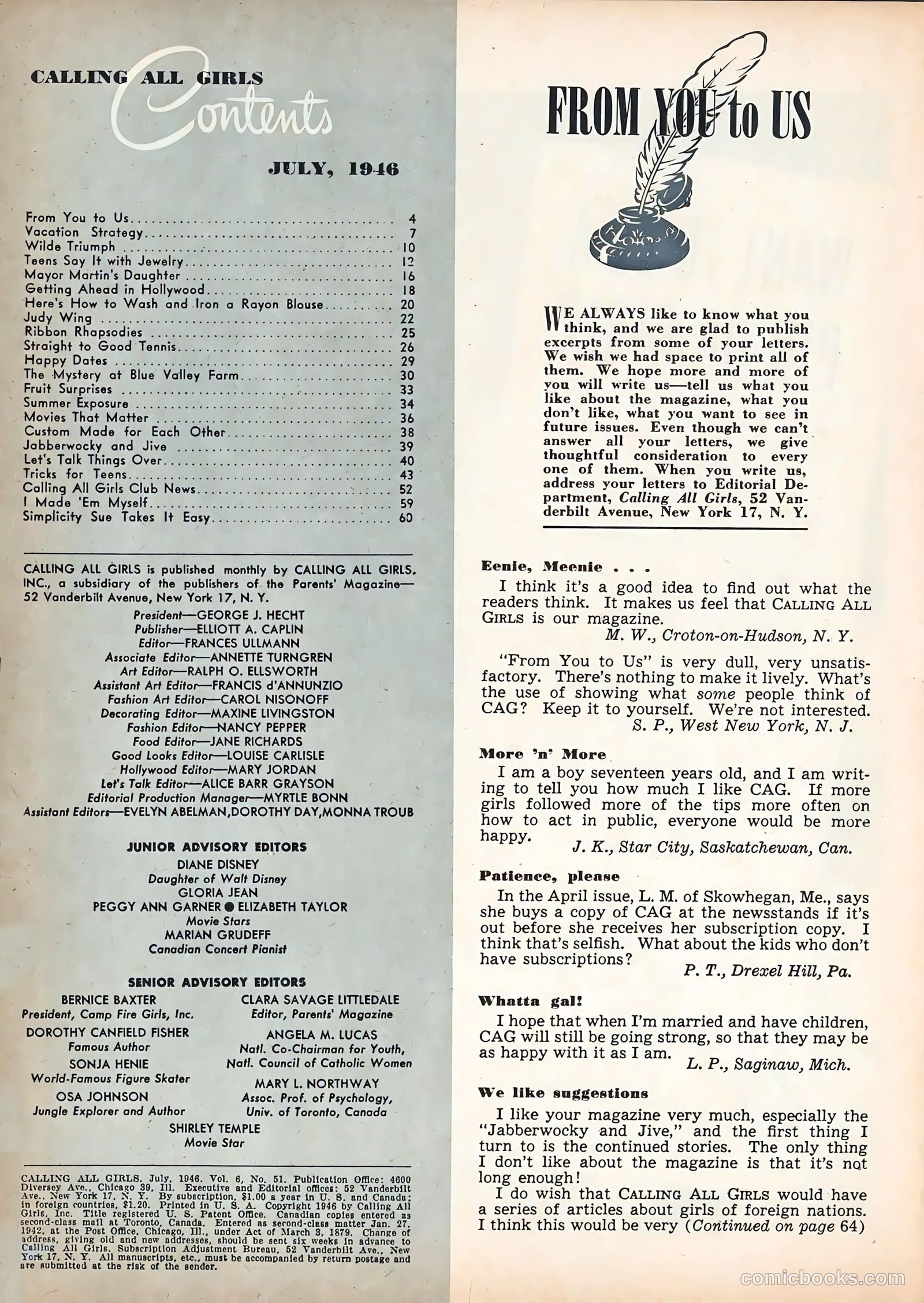 Calling All Girls #51 — page 4 of 65