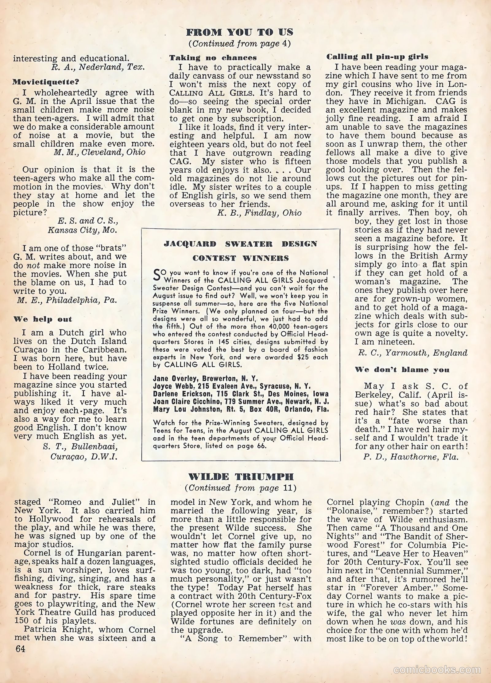 Calling All Girls #51 — page 61 of 65