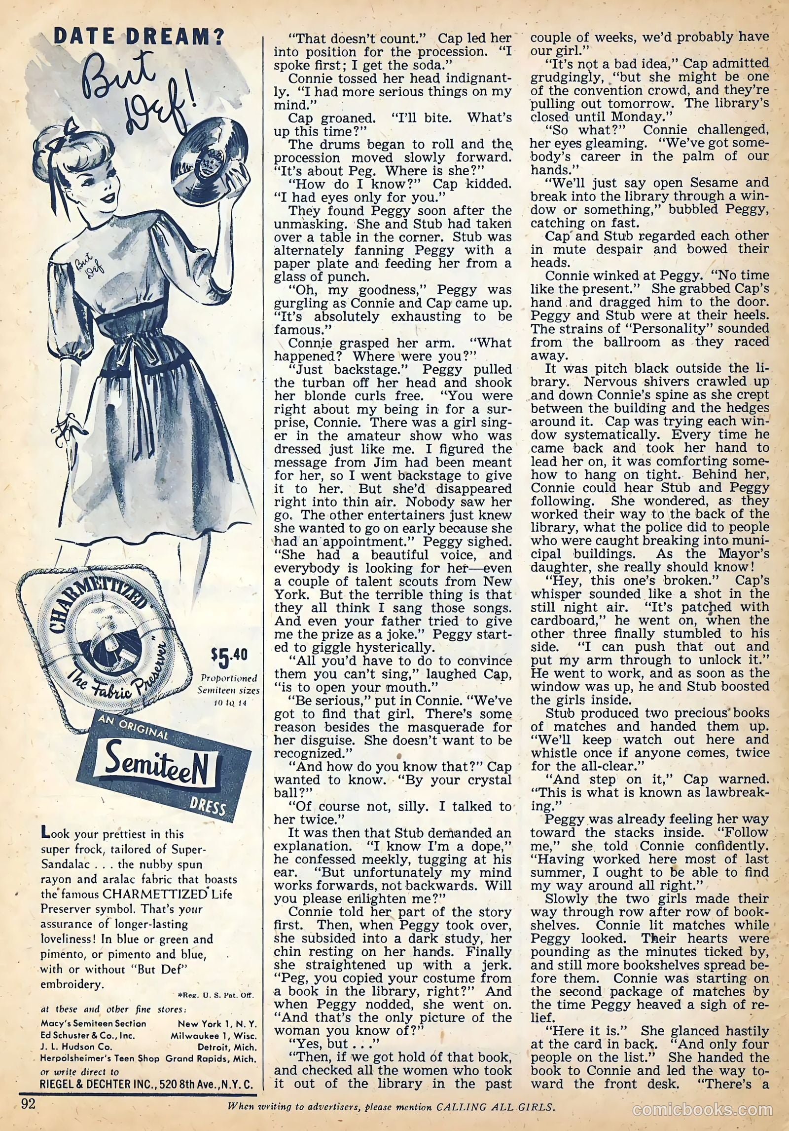 Calling All Girls #53 — page 92 of 99