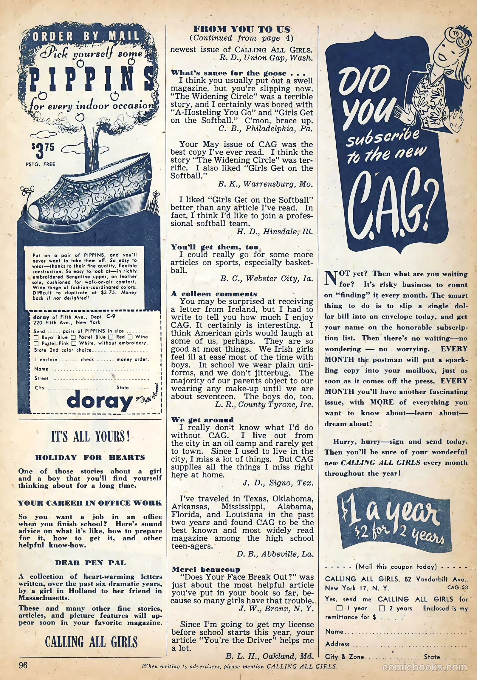 Calling All Girls #53 — page 96 of 99