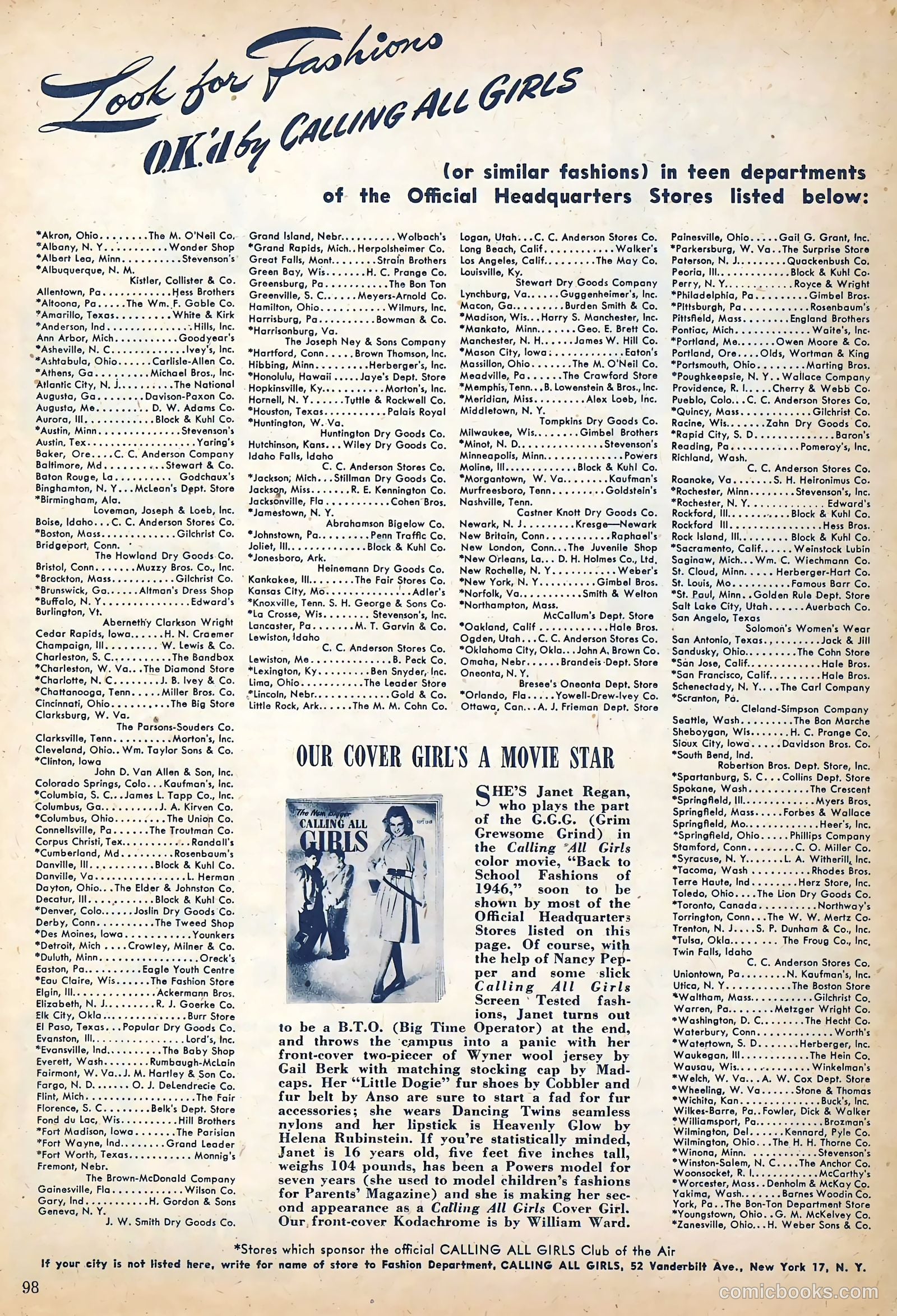 Calling All Girls #53 — page 98 of 99