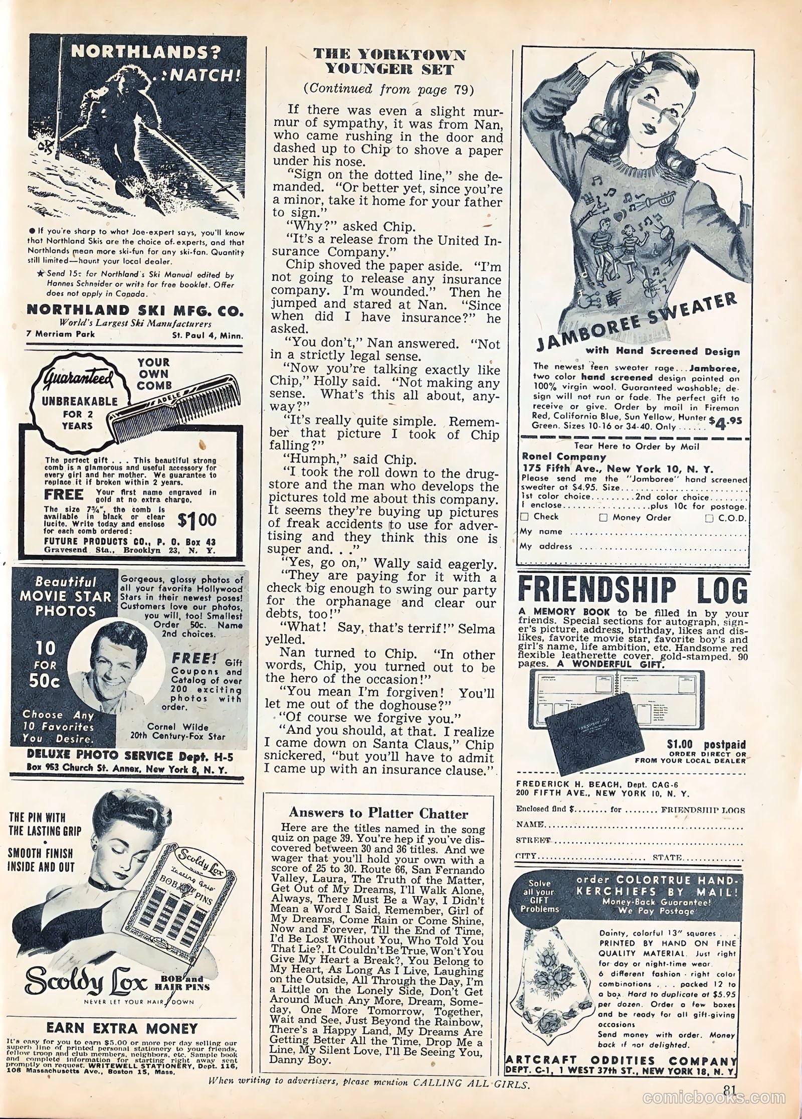 Calling All Girls #56 — page 73 of 76