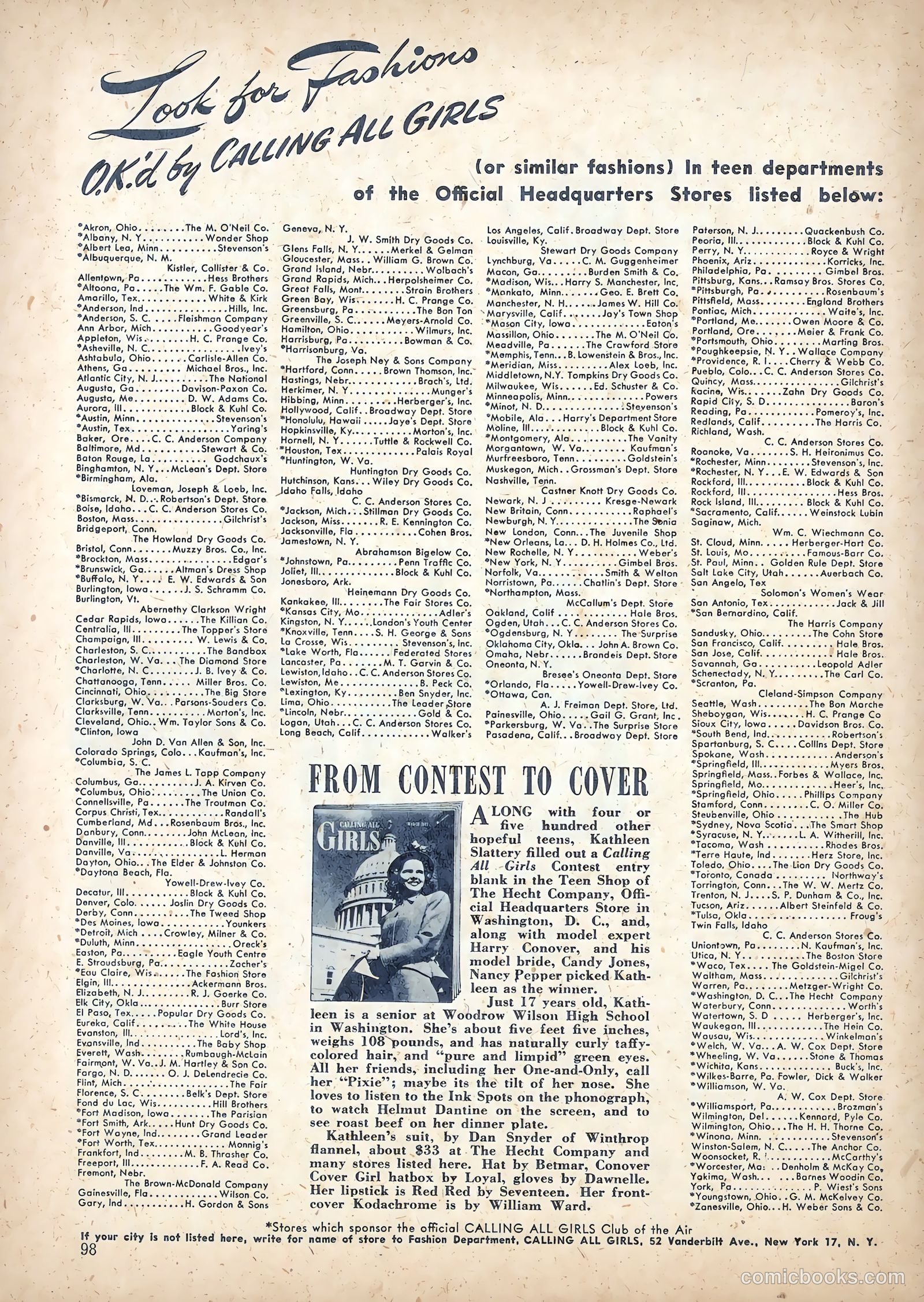 Calling All Girls #59 — page 103 of 105