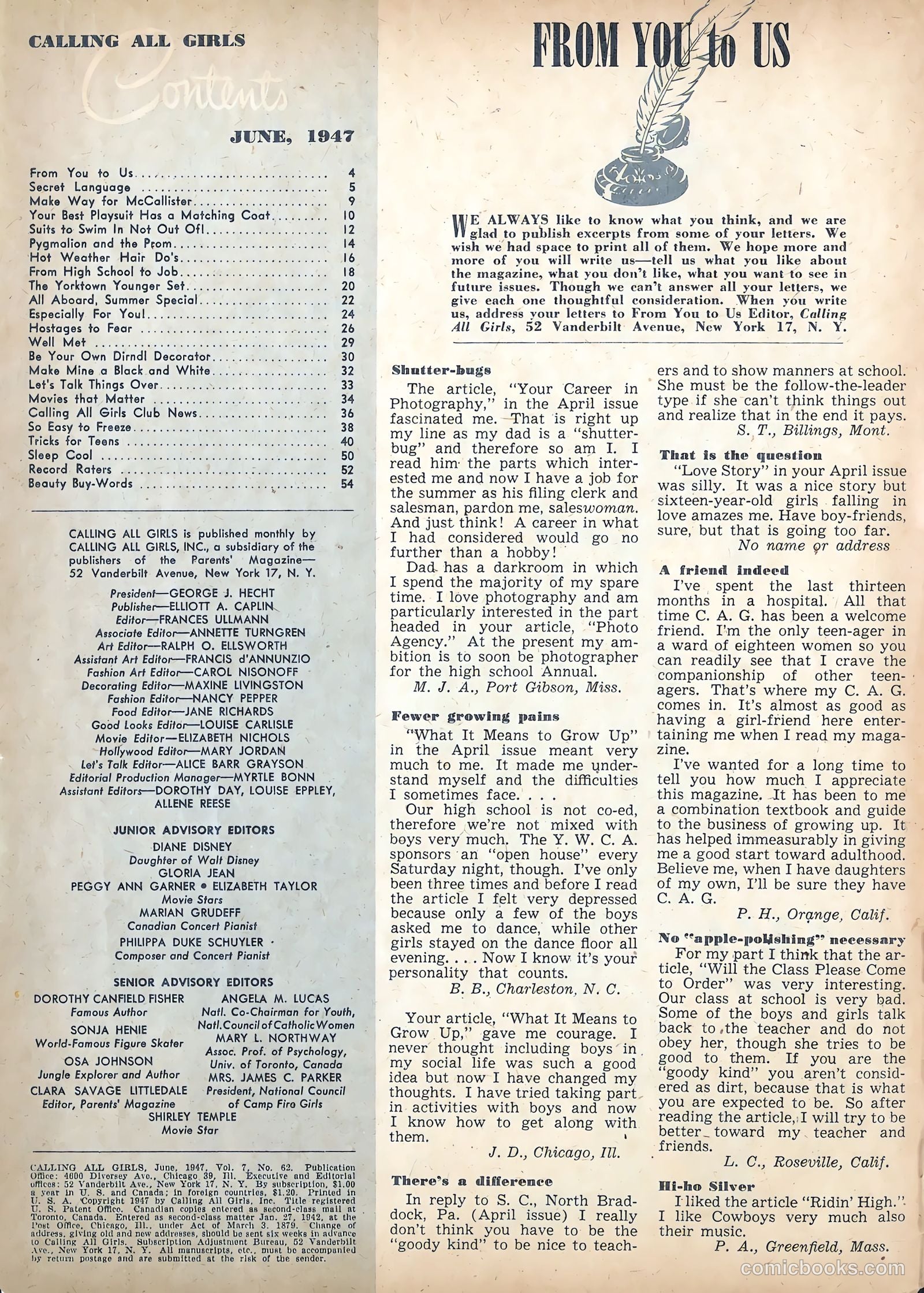 Calling All Girls #62 — page 4 of 70