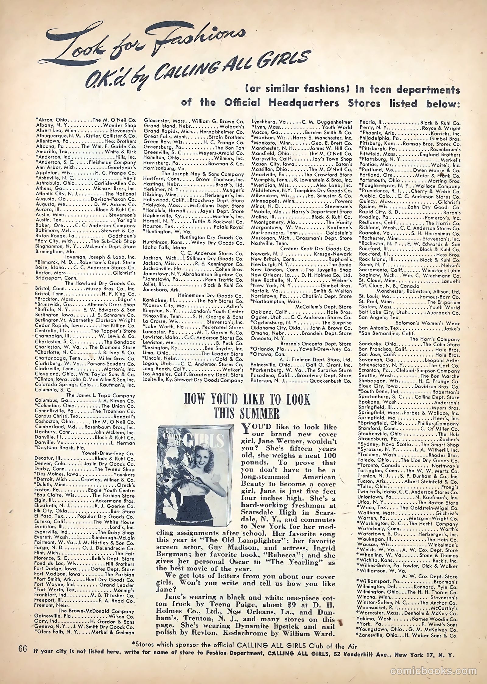 Calling All Girls #62 — page 68 of 70