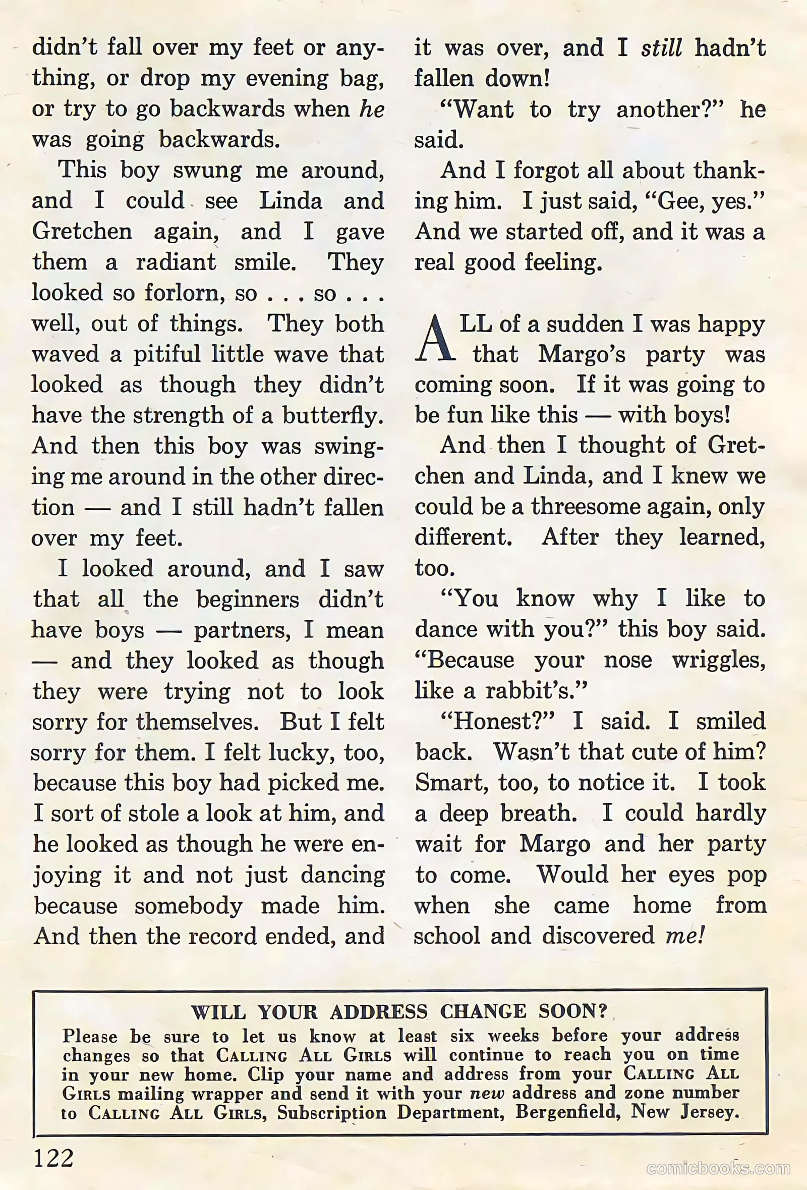 Calling All Girls #64 — page 122 of 124