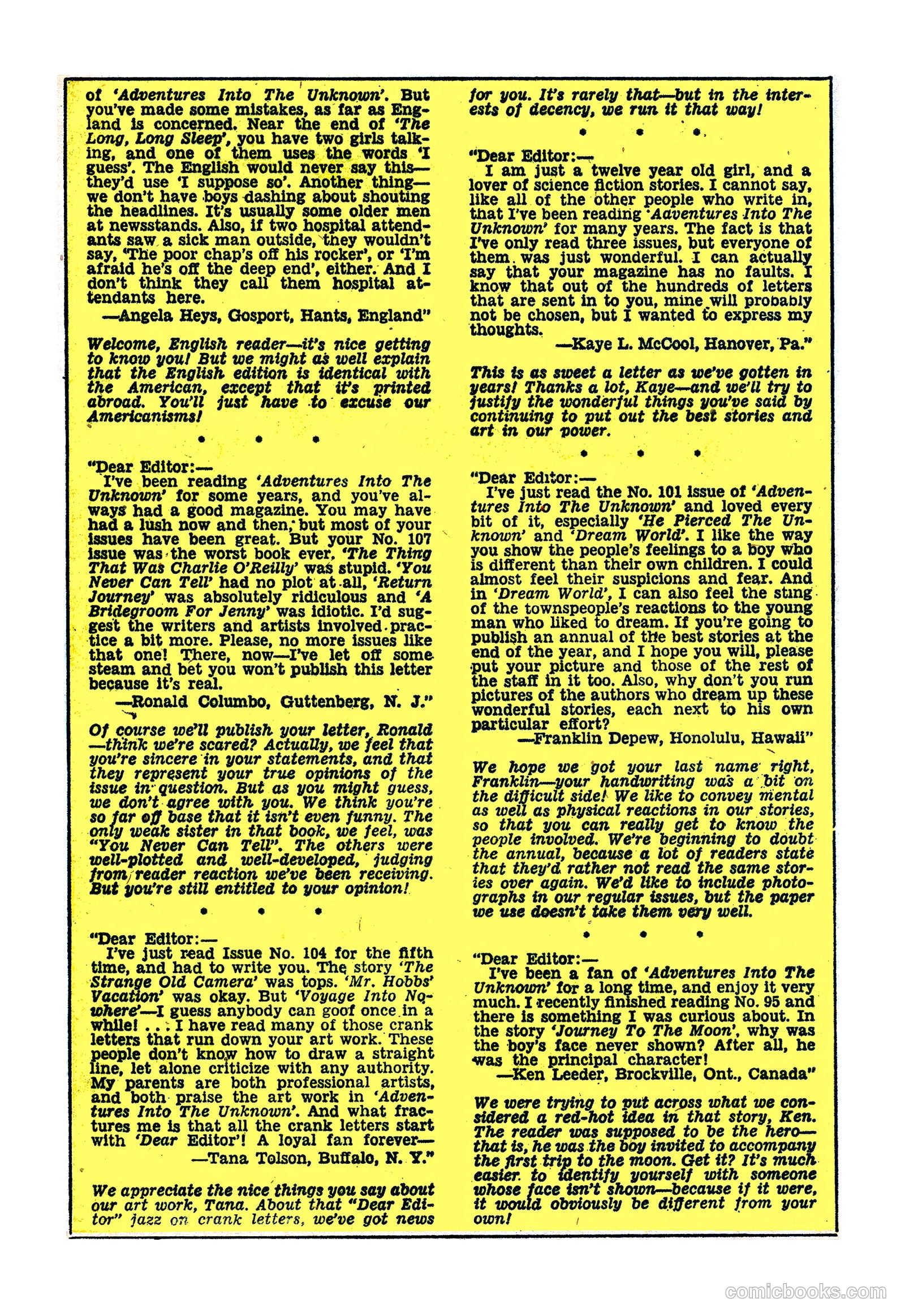 Adventures into the Unknown #111 — page 20 of 36