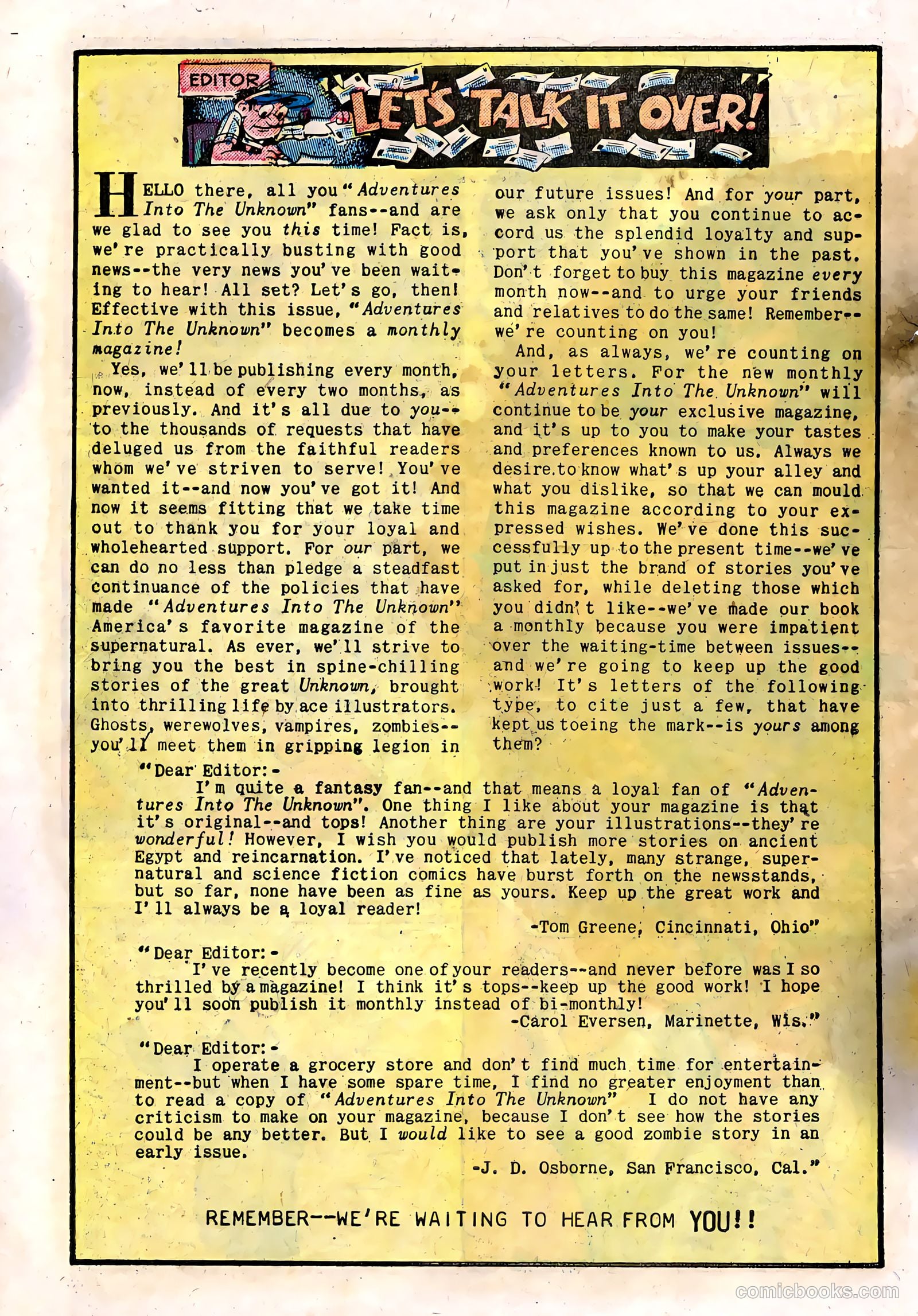 Adventures into the Unknown #15 — page 32 of 52