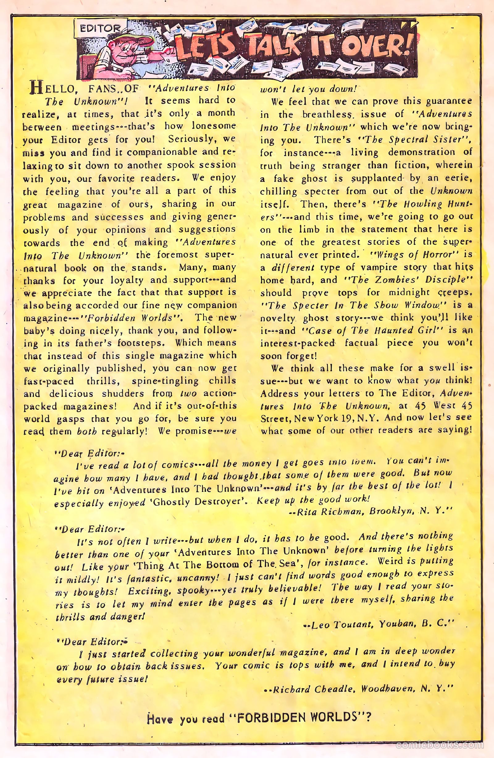 Adventures into the Unknown #24 — page 23 of 54