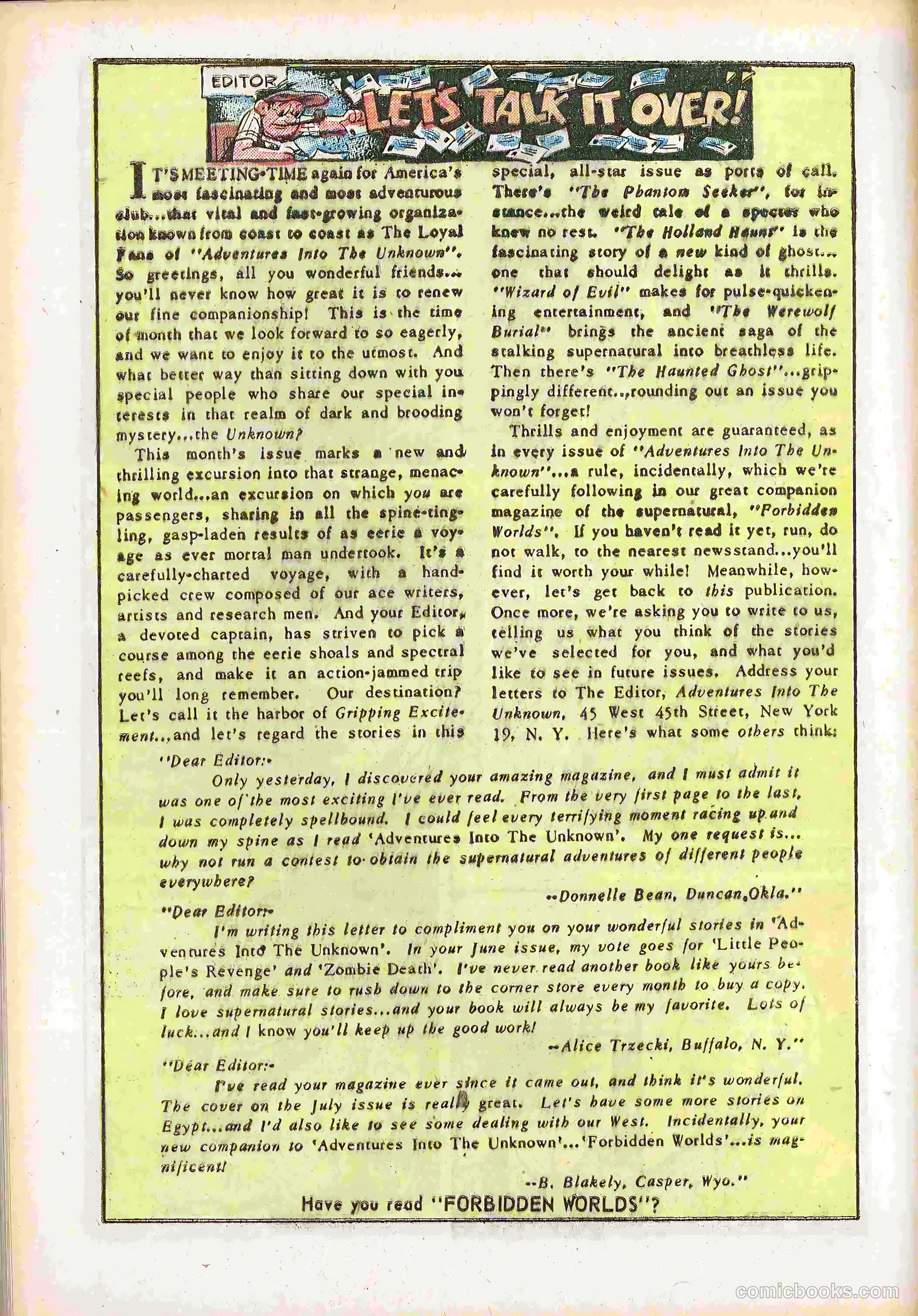 Adventures into the Unknown #26 — page 22 of 52