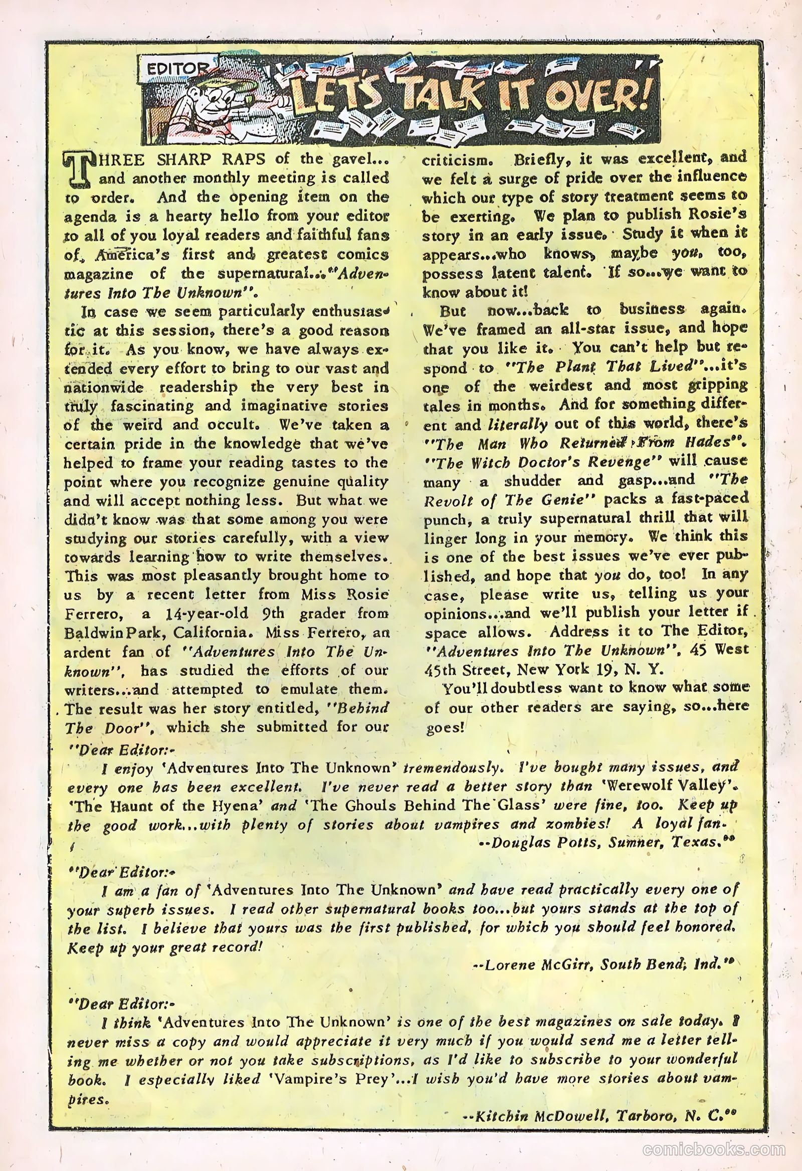 Adventures into the Unknown #38 — page 20 of 36