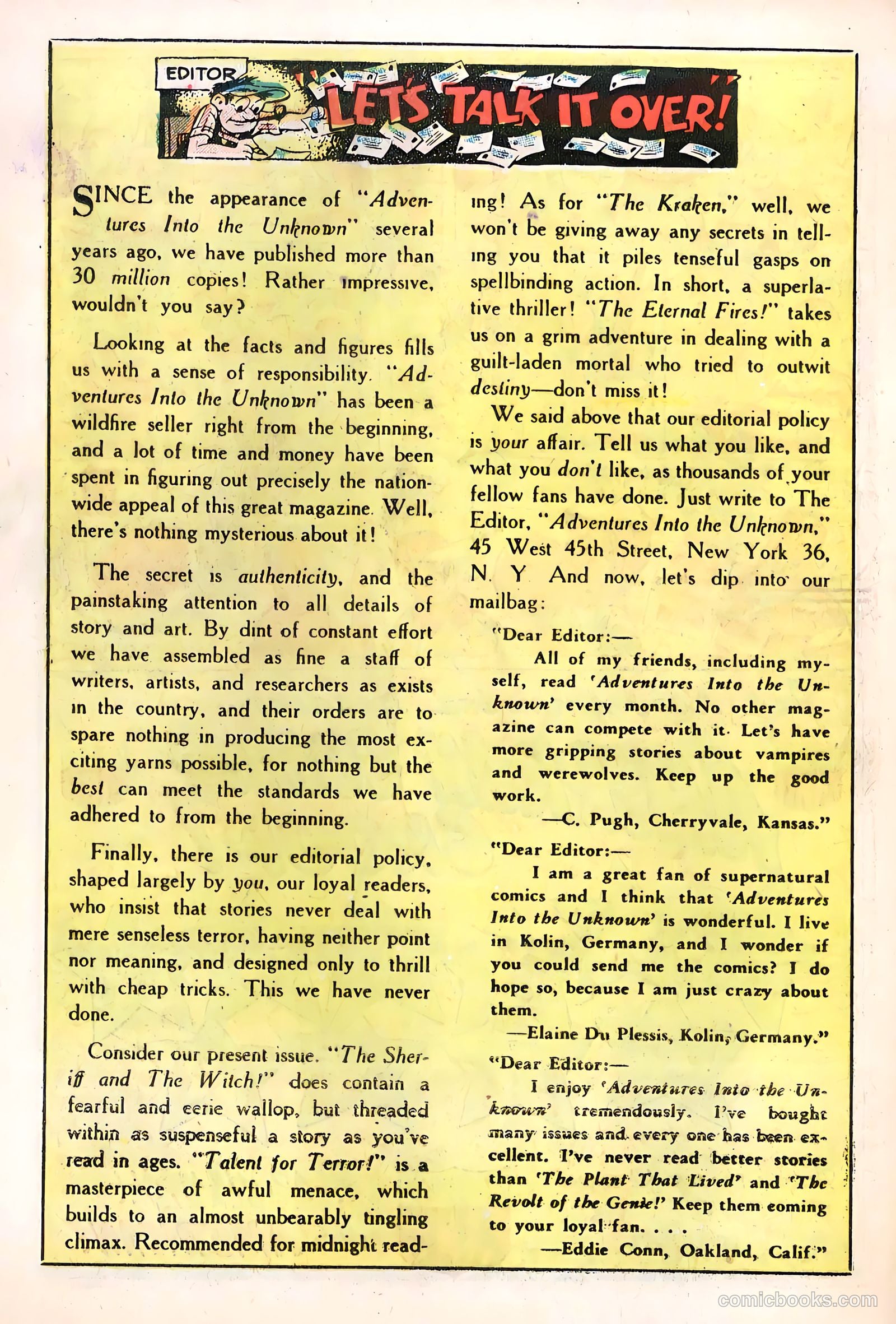 Adventures into the Unknown #49 — page 20 of 36