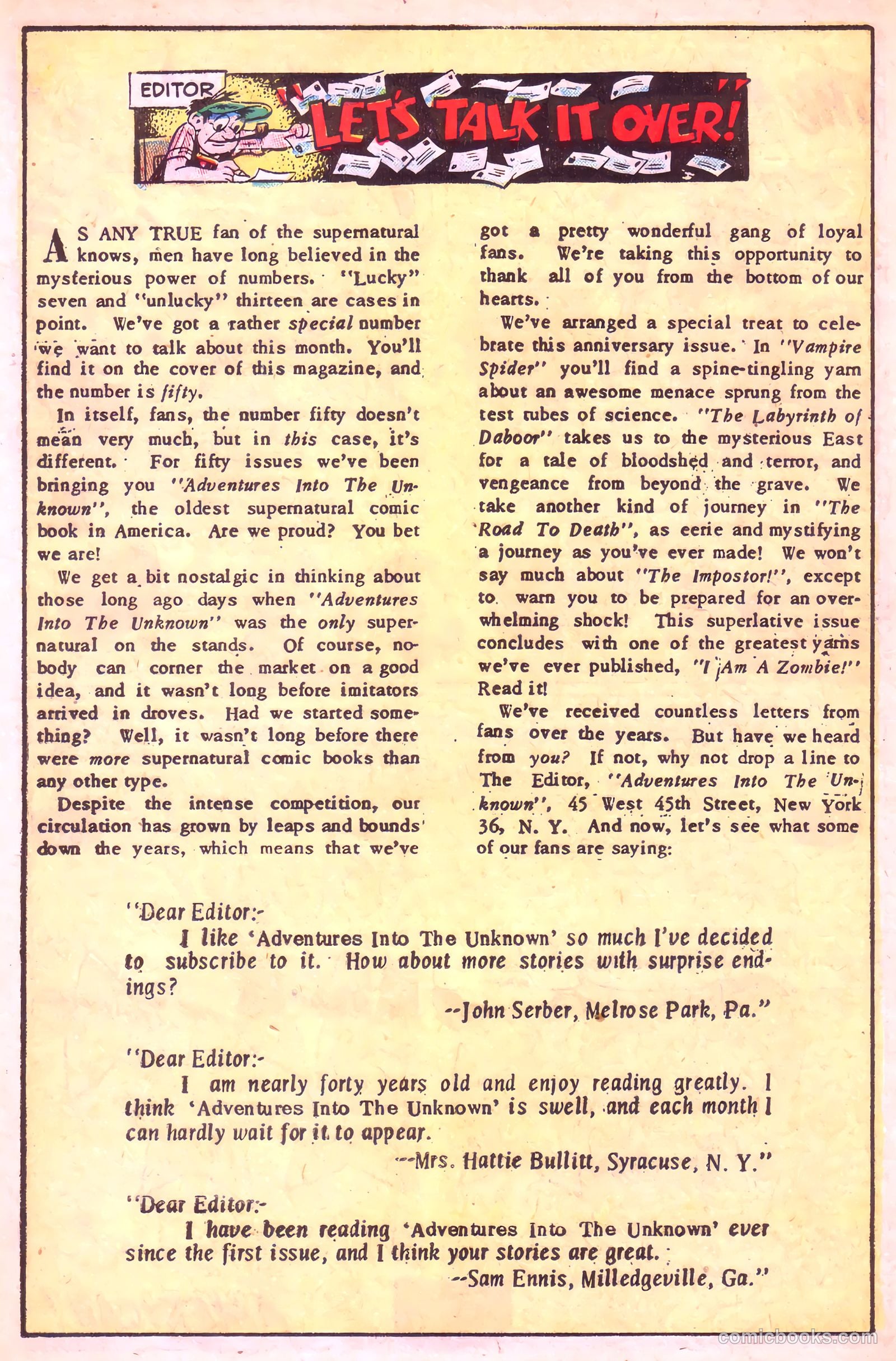 Adventures into the Unknown #50 — page 22 of 36