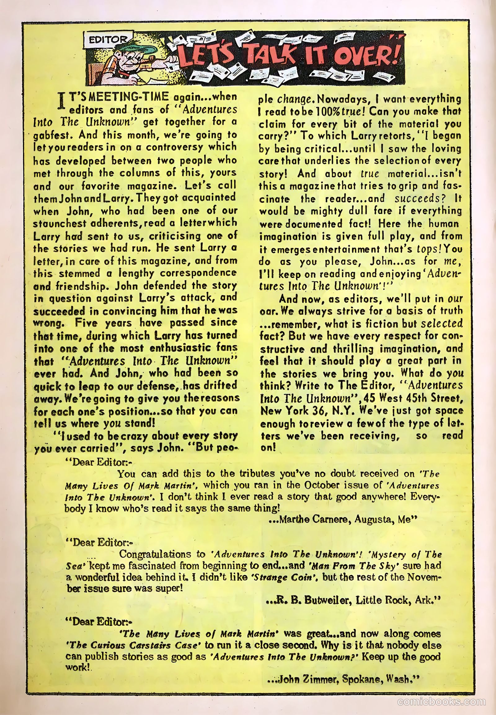 Adventures into the Unknown #73 — page 20 of 36