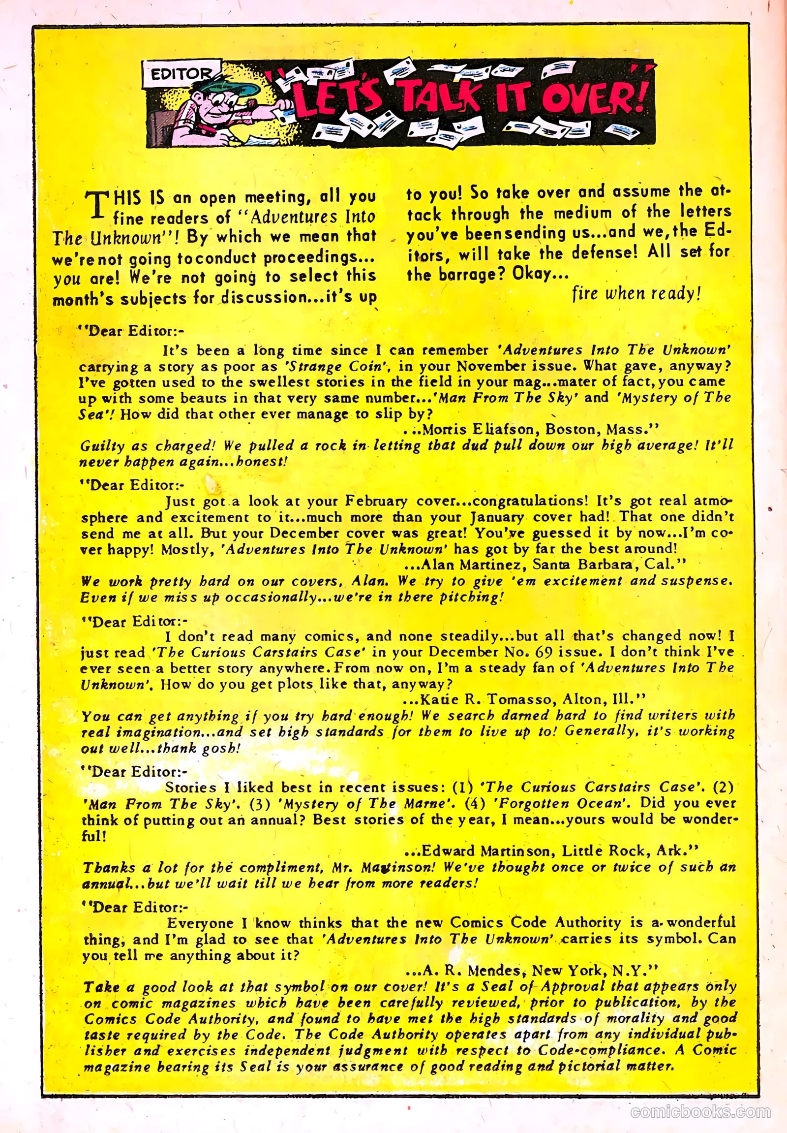 Adventures into the Unknown #74 — page 26 of 36