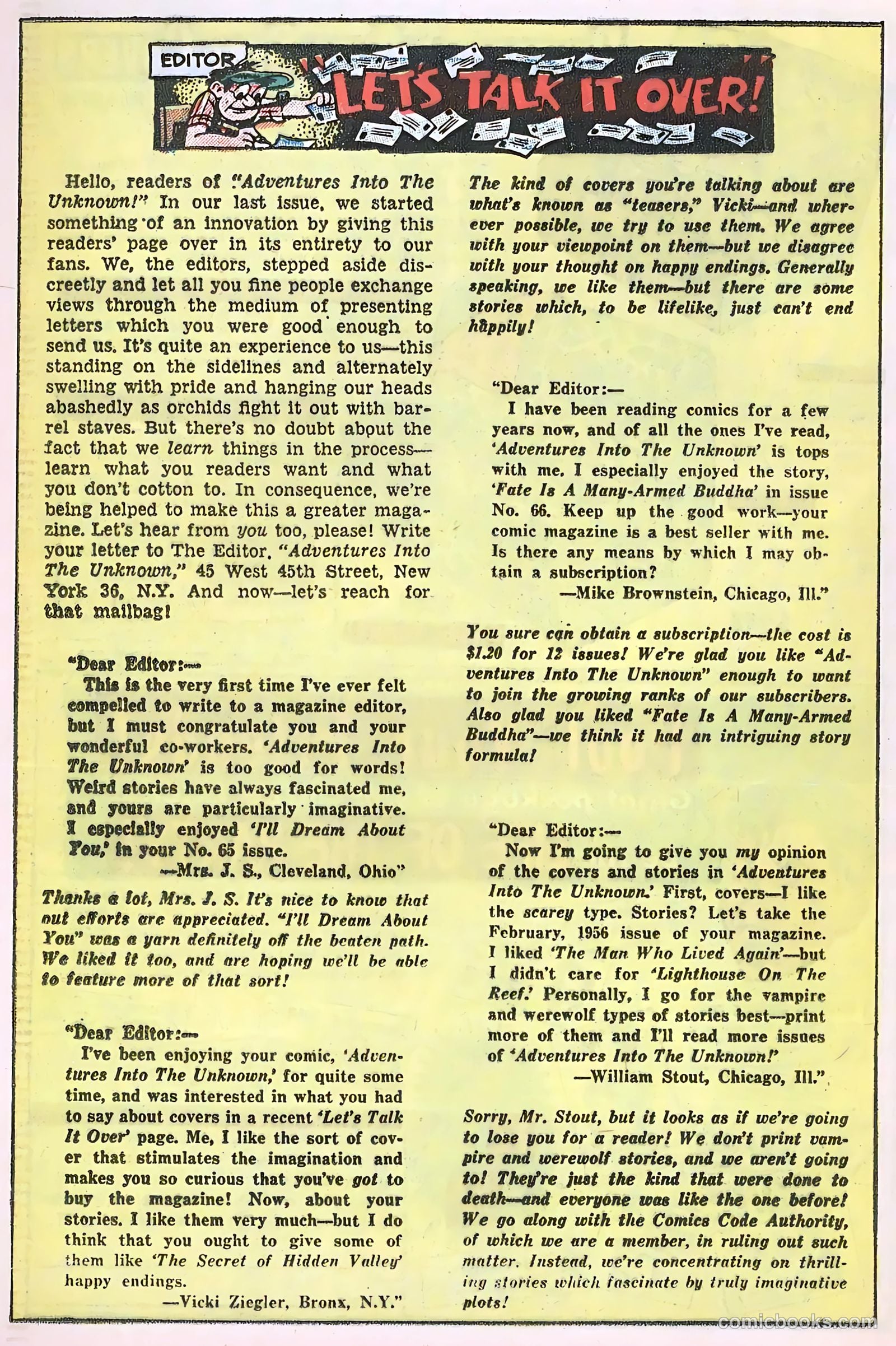 Adventures into the Unknown #75 — page 26 of 36