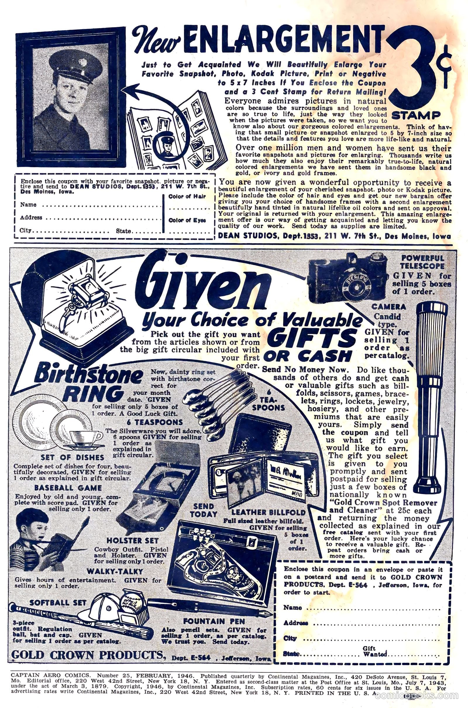 Captain Aero Comics #25 — page 2 of 52