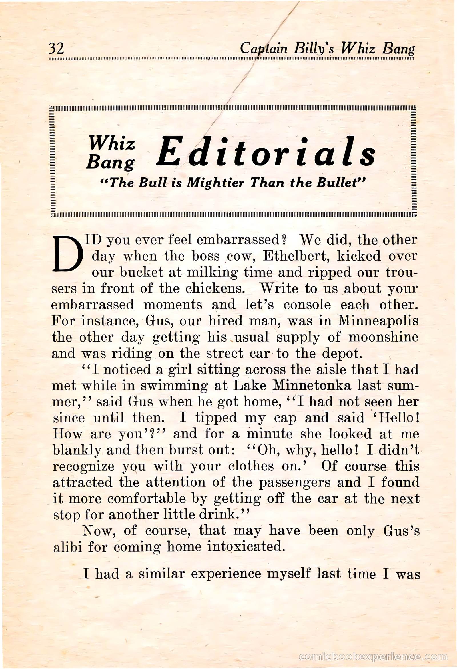 Captain Billy's Whiz Bang #16 — page 34 of 68