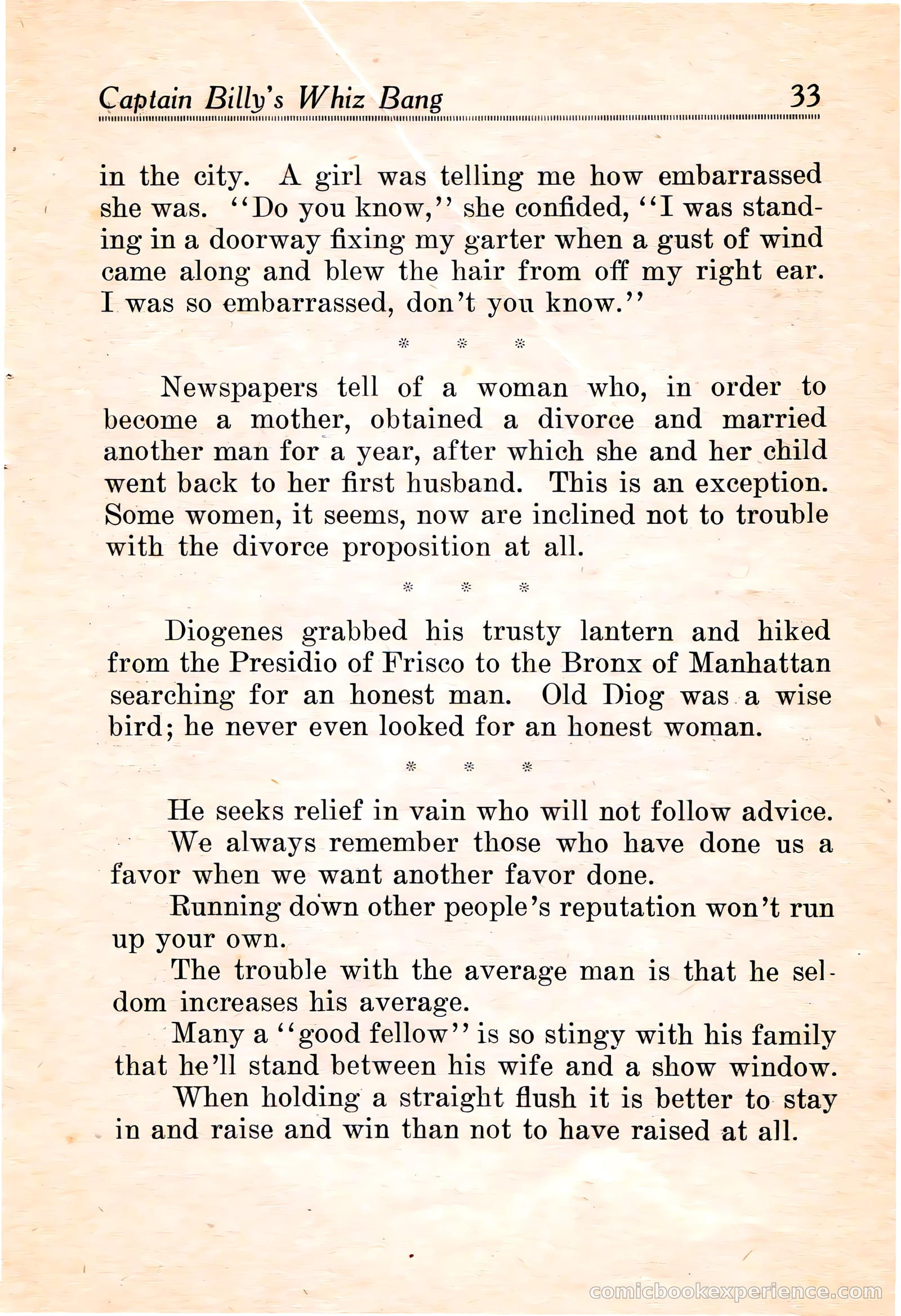 Captain Billy's Whiz Bang #16 — page 35 of 68