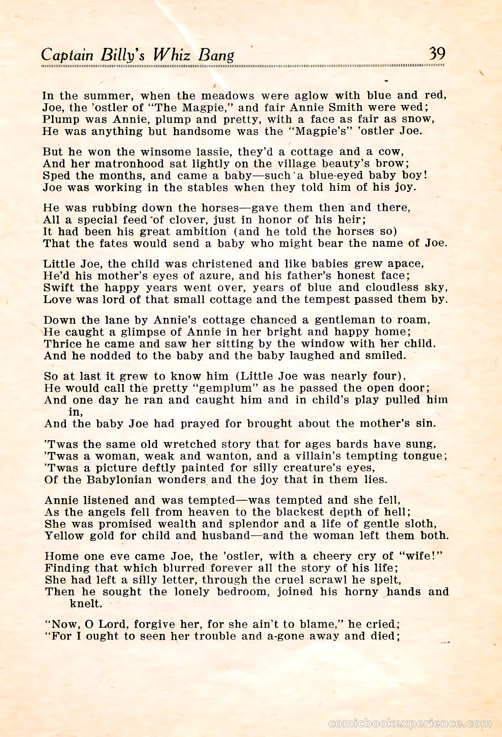 Captain Billy's Whiz Bang #16 — page 41 of 68