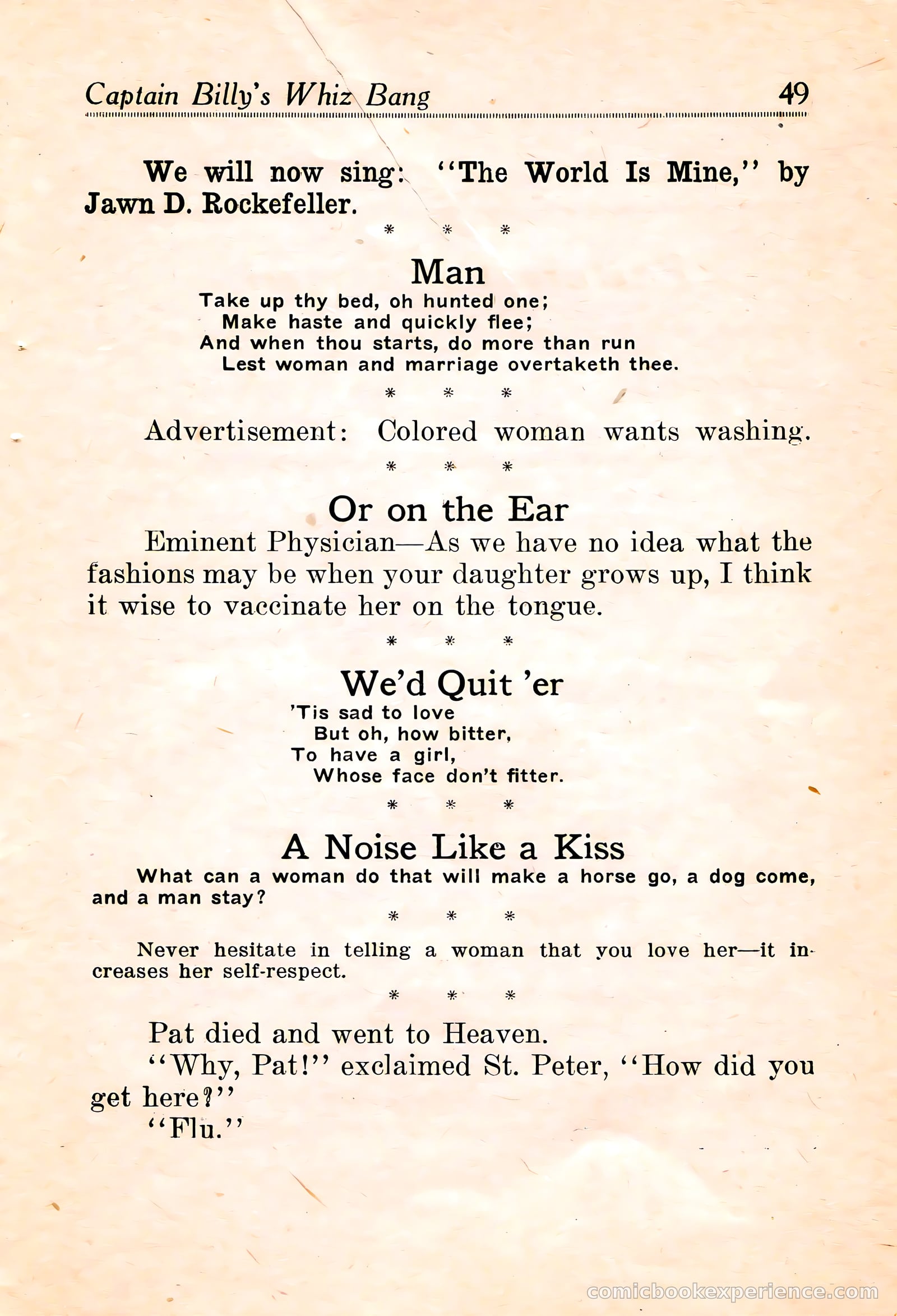 Captain Billy's Whiz Bang #16 — page 51 of 68