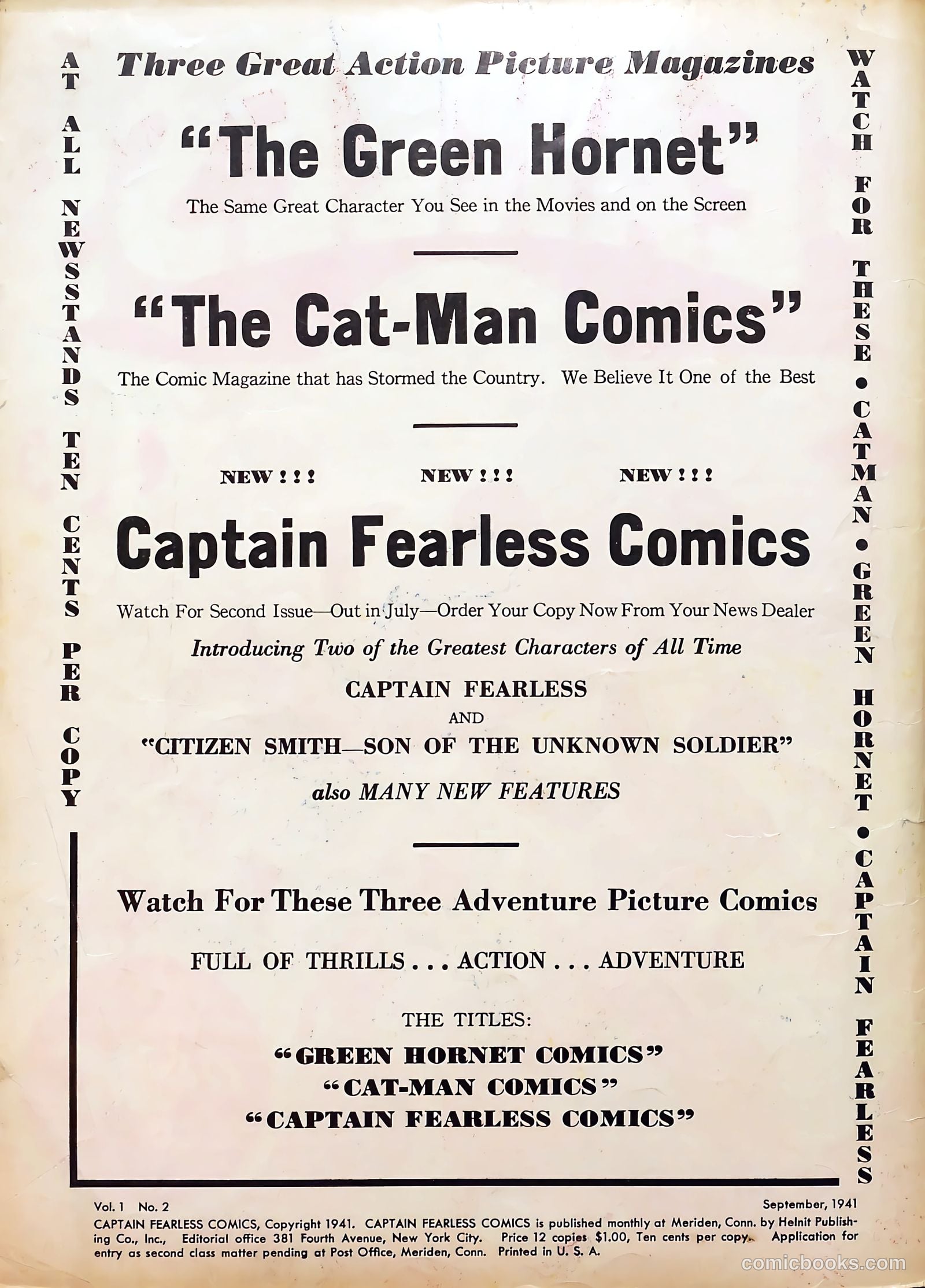 Captain Fearless Comics #2 — page 2 of 68