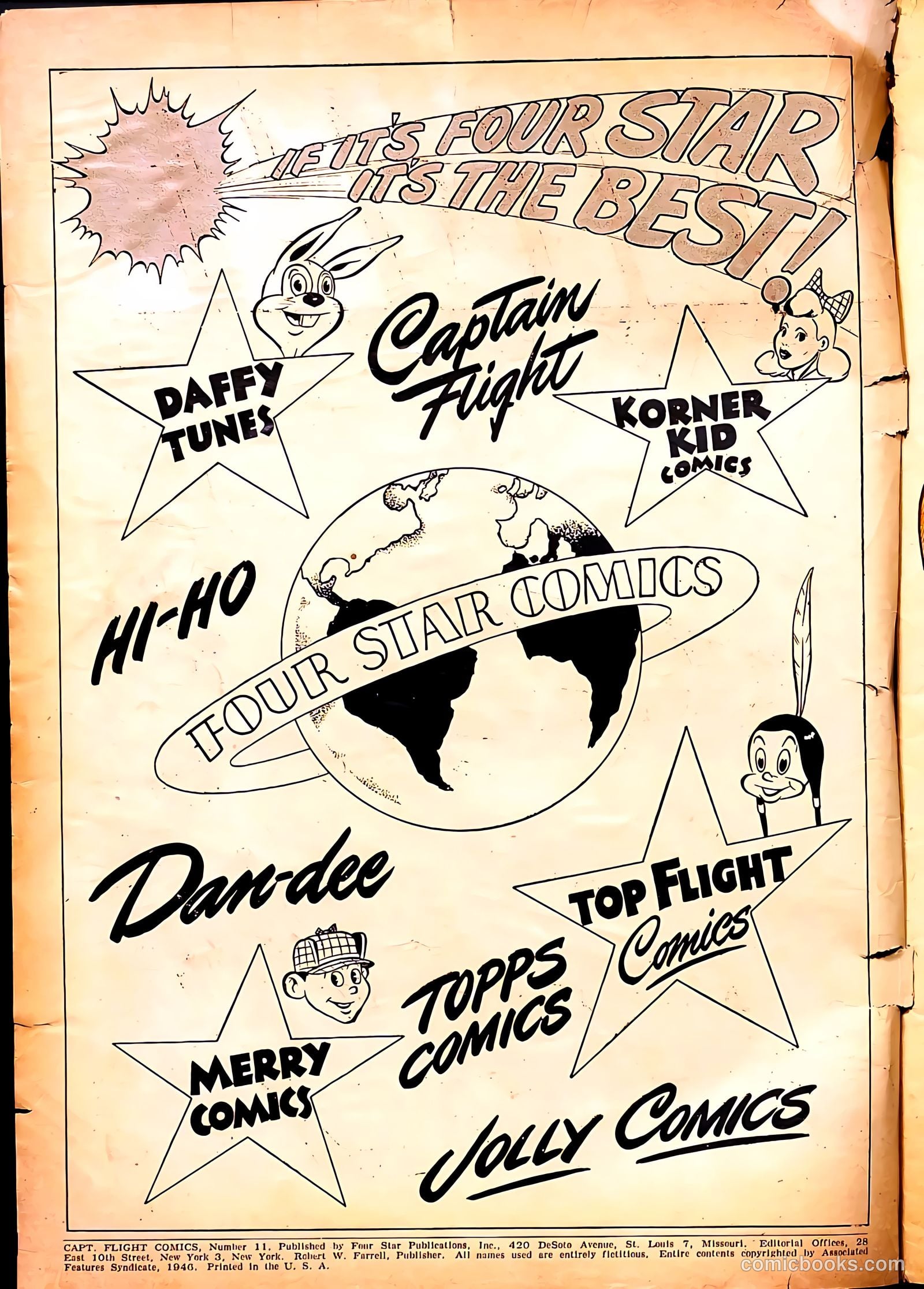 Captain Flight Comics #11 — page 2 of 52