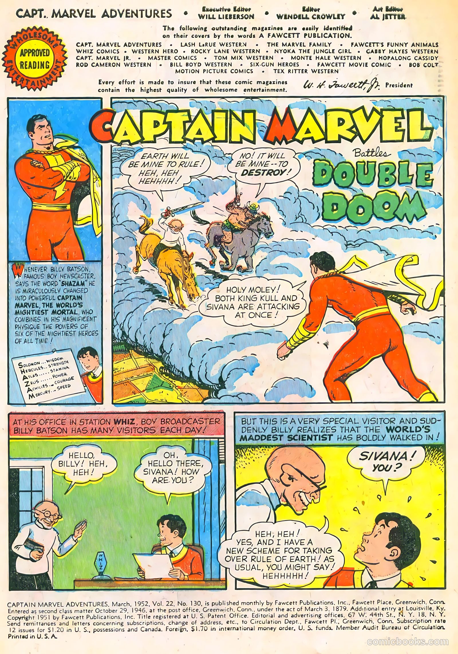 Captain Marvel Adventures #130 — page 3 of 36