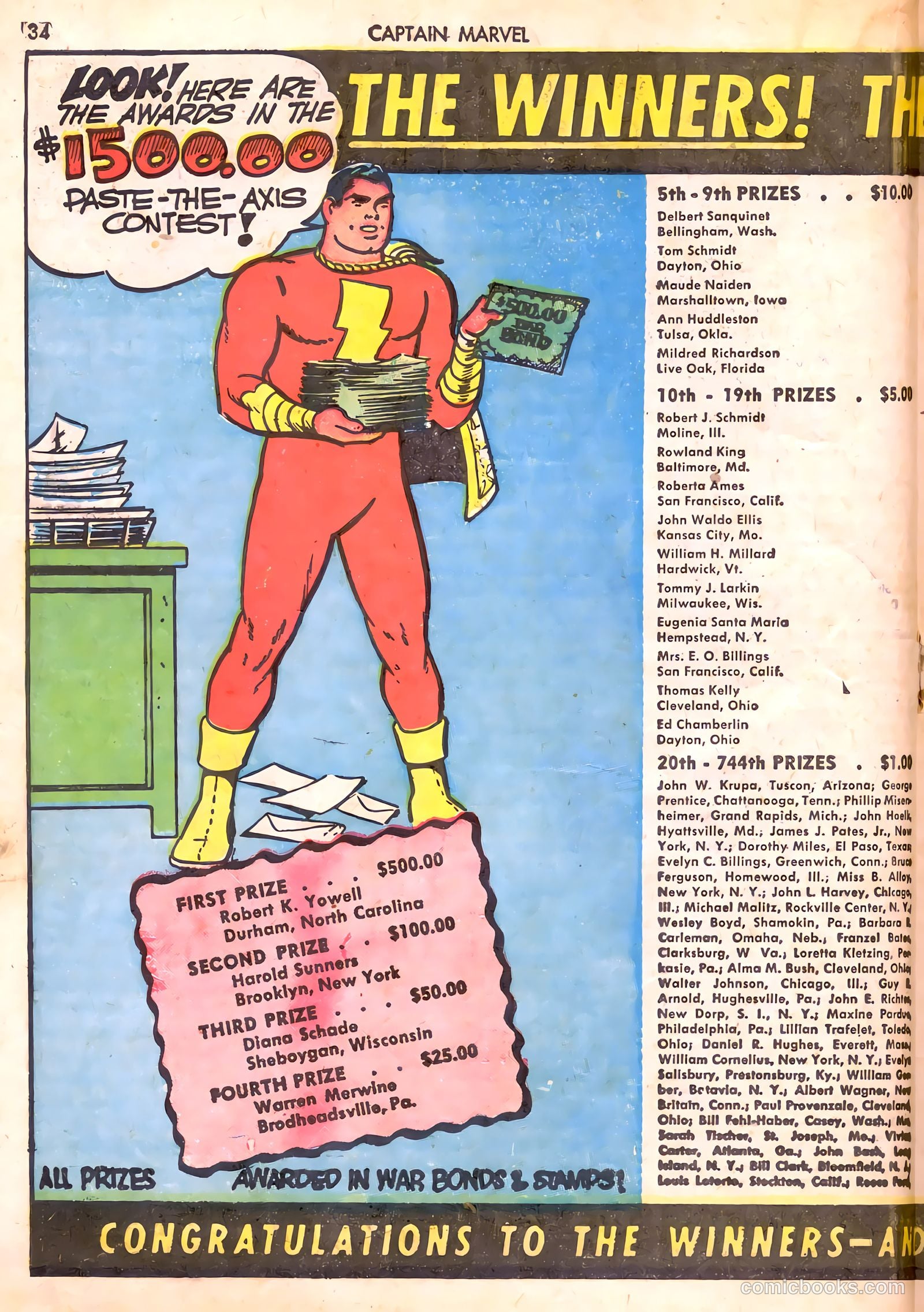 Captain Marvel Adventures #23 — page 34 of 68