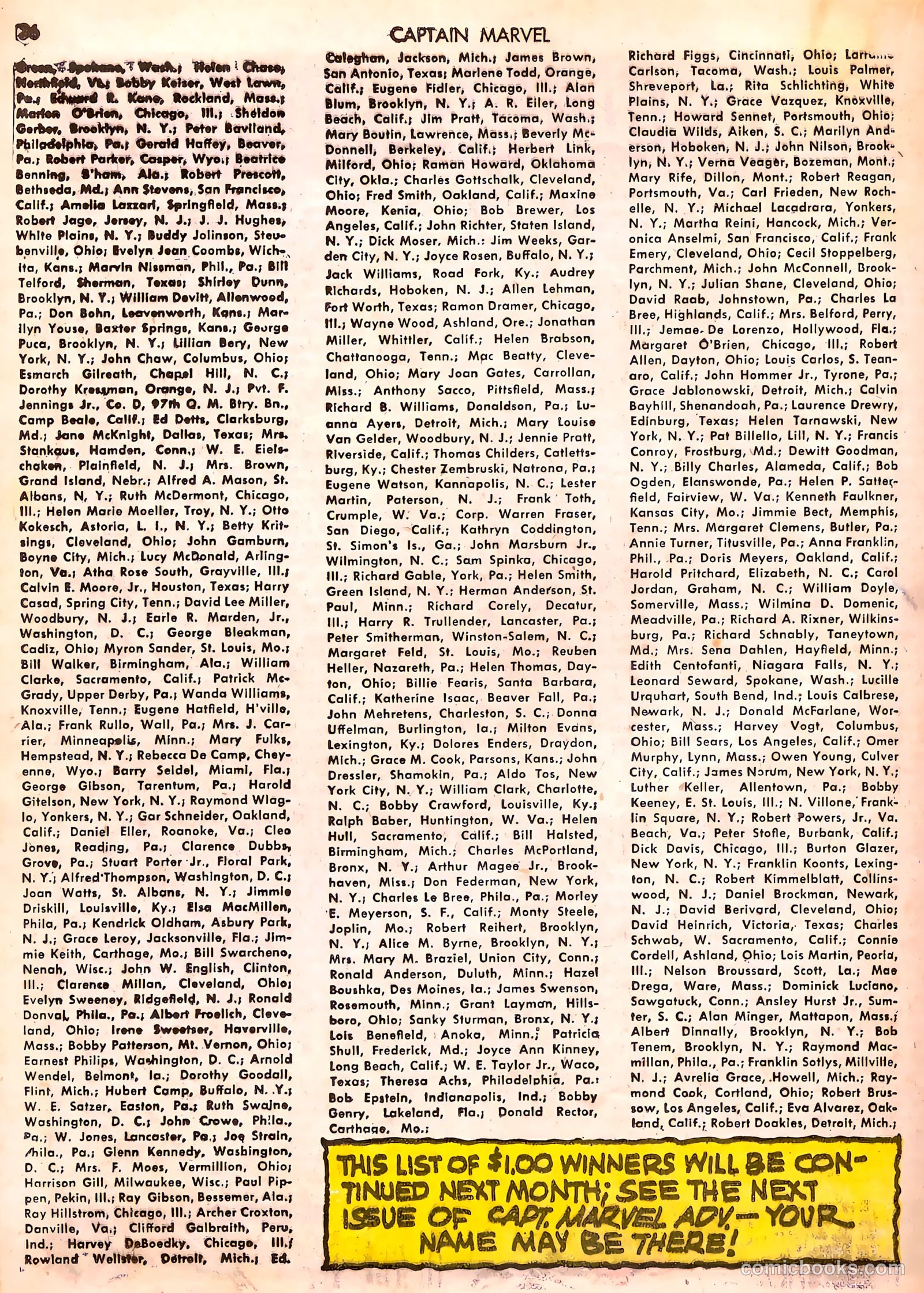 Captain Marvel Adventures #23 — page 36 of 68