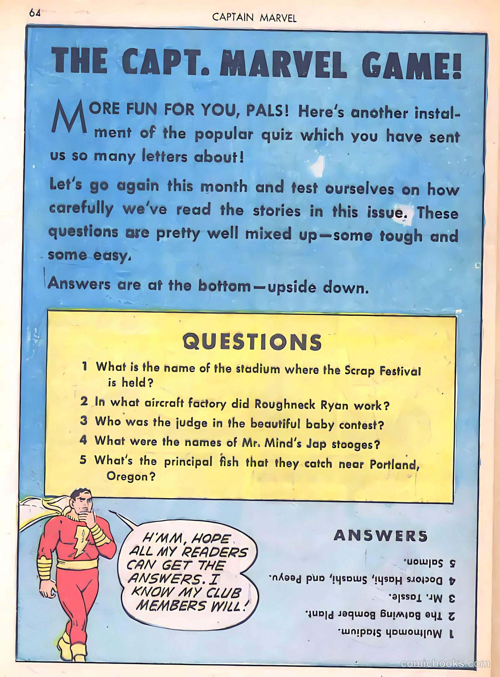 Captain Marvel Adventures #29 — page 64 of 68